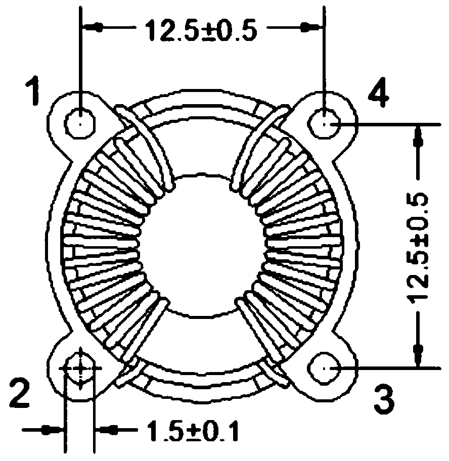 High temperature resistant common mode inductor with shielding layer with magnetic core embedded in pcb