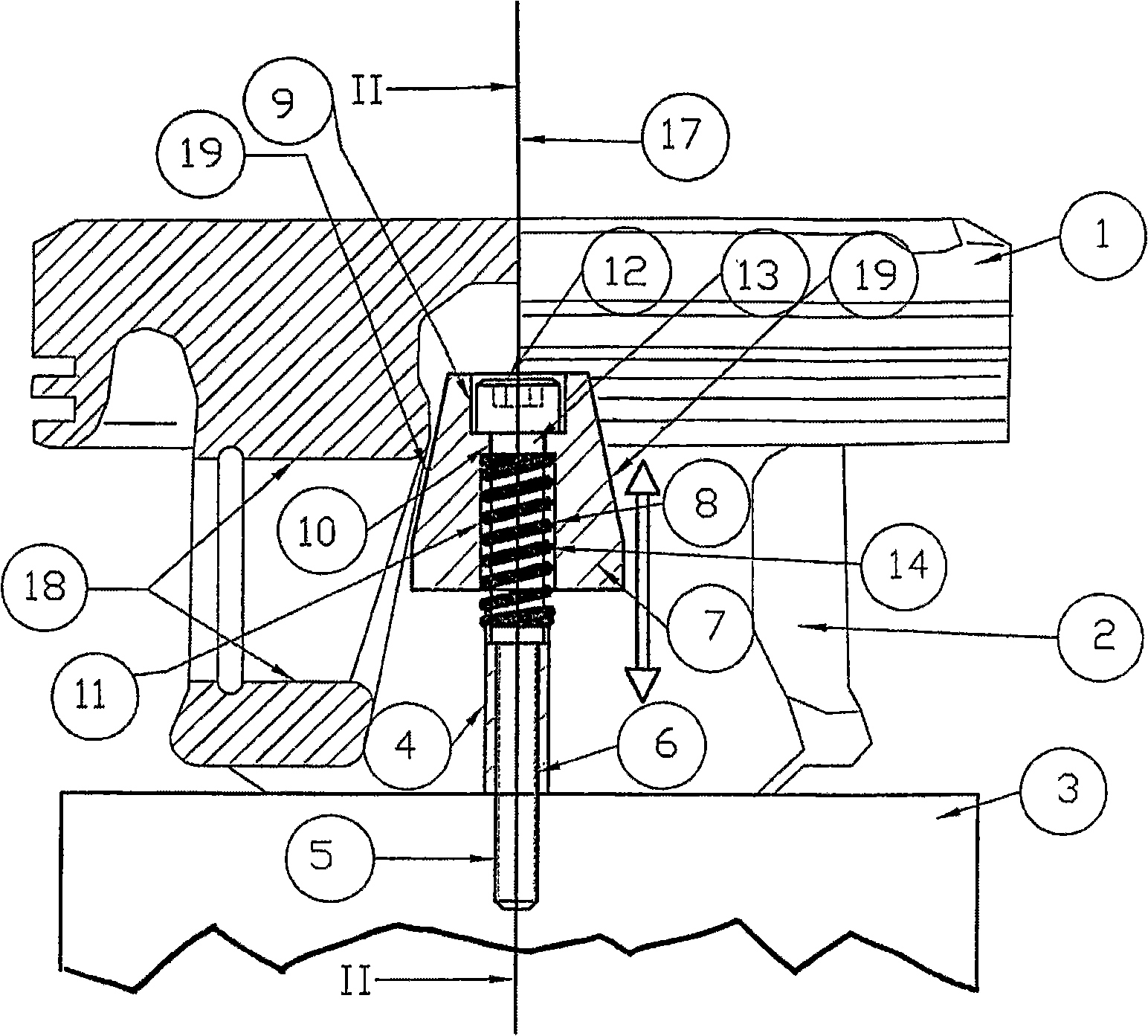 Device for holding a piston in a plant for coating pistons