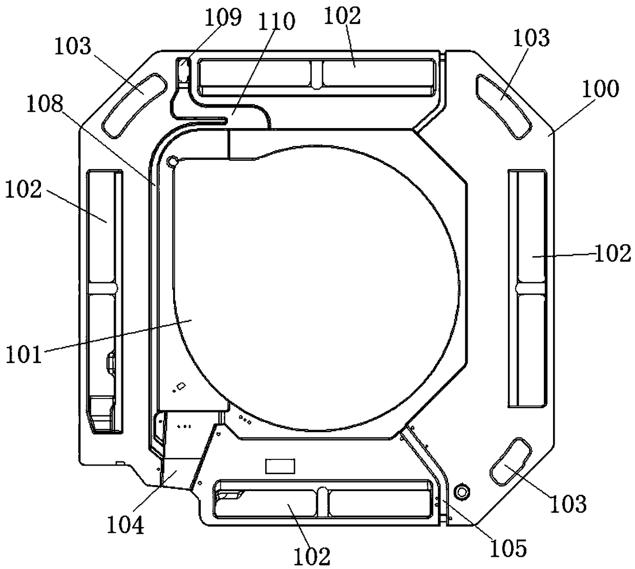 Ceiling-type air conditioner wiring structure and air conditioner