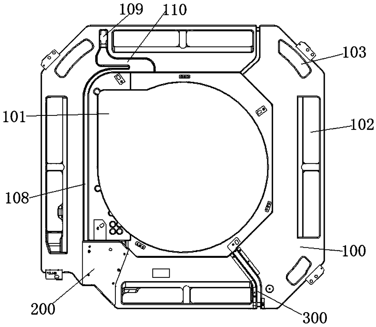 Ceiling-type air conditioner wiring structure and air conditioner