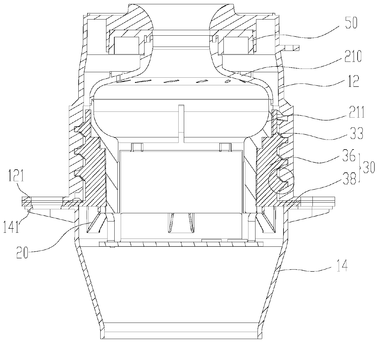 Motor cover, motor assembly and dust collector