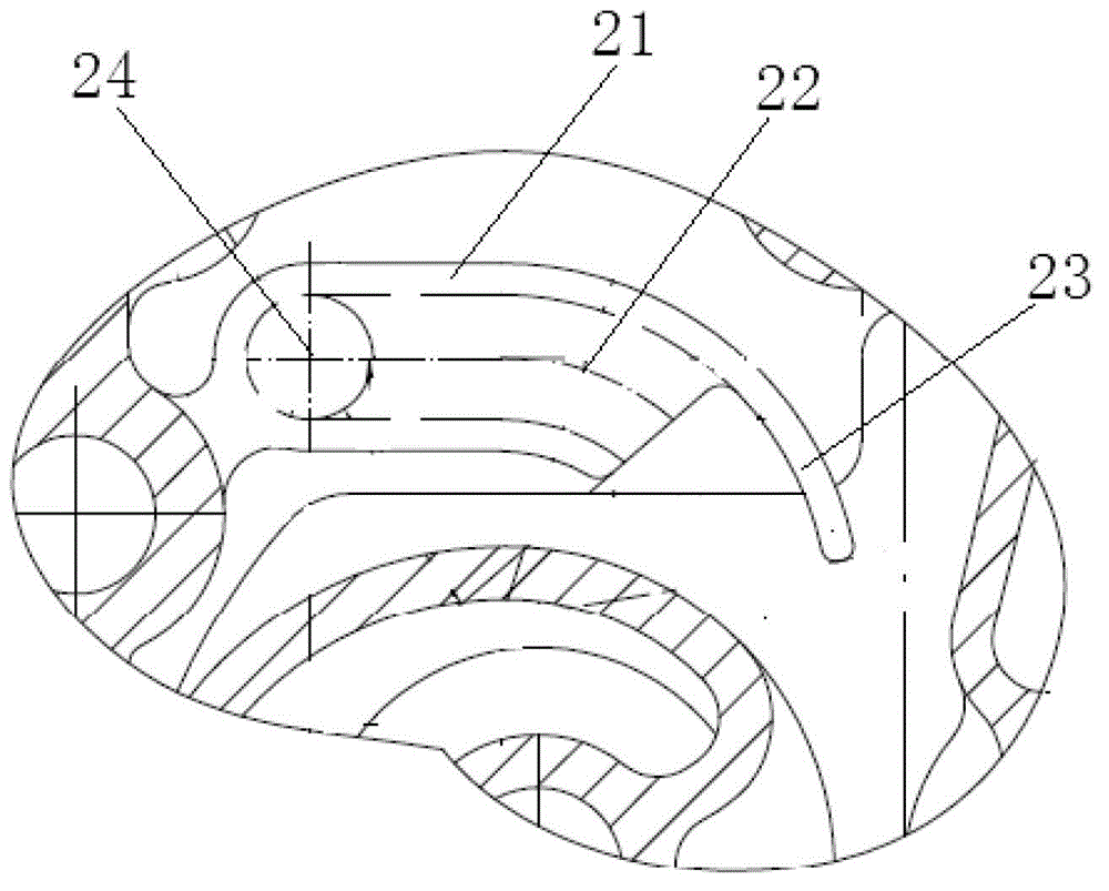 Jet channel sand core of diesel engine cylinder head and jet channel casted by using the sand core