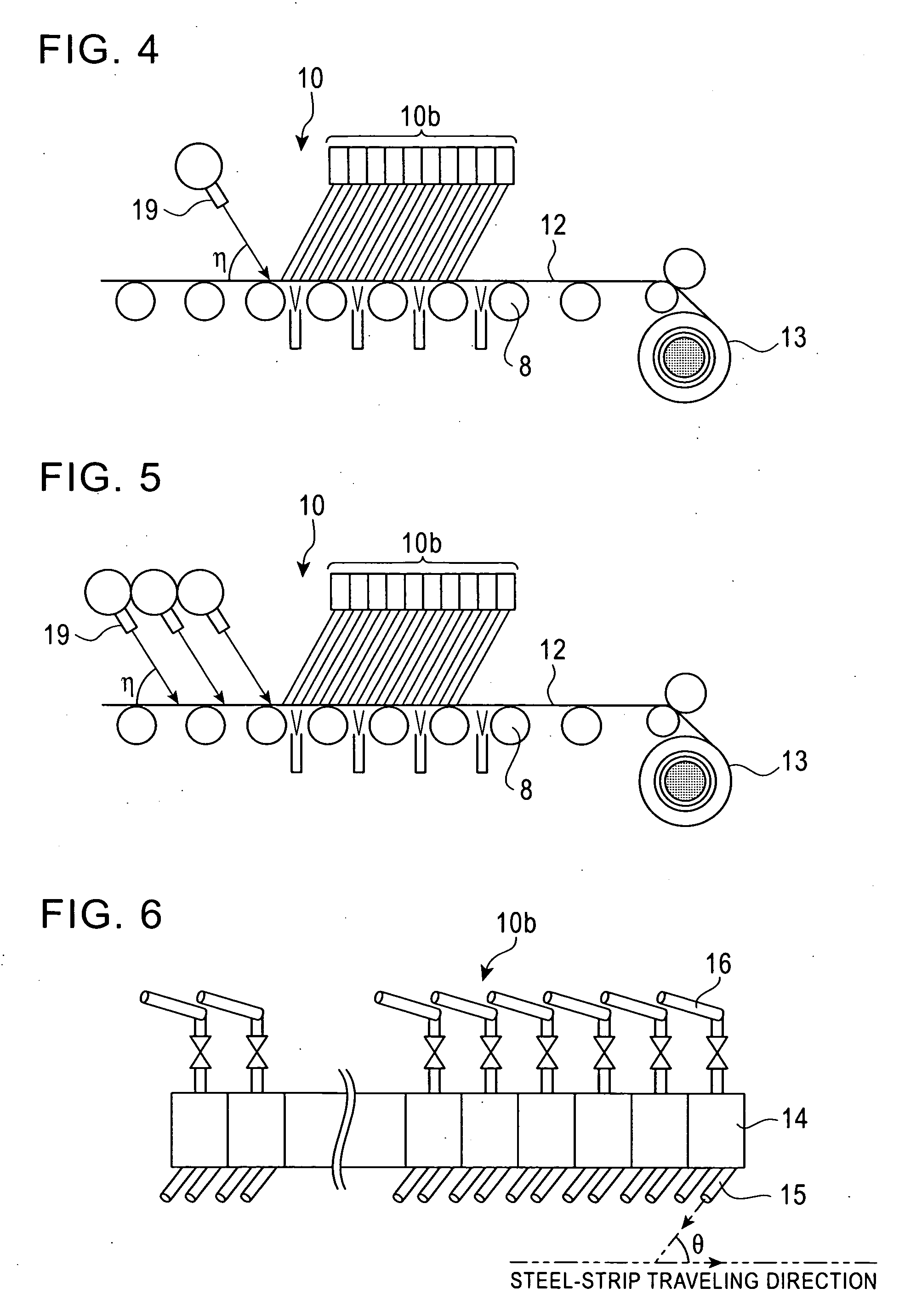 Hot-Strip Cooling Device and Cooling Method