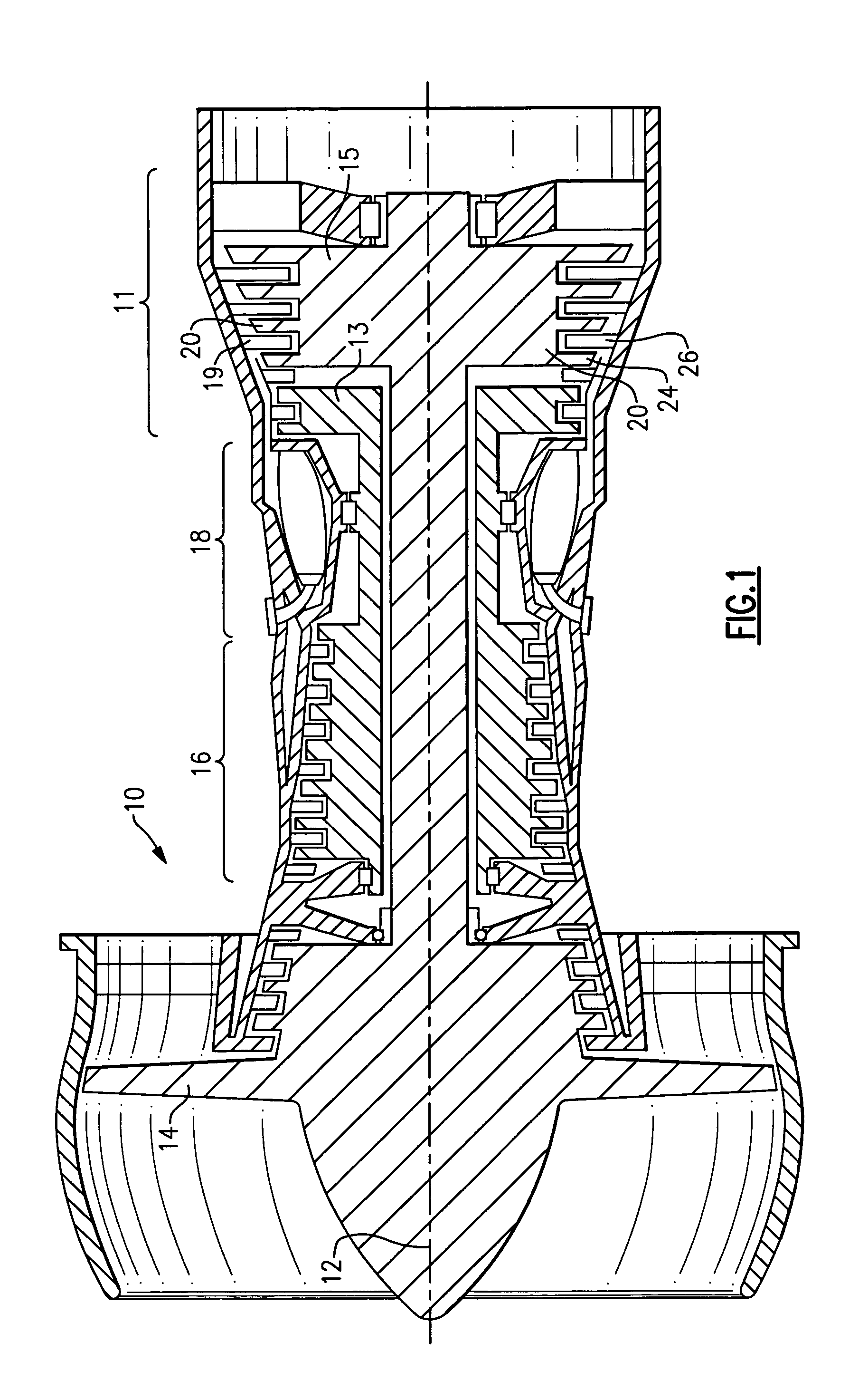 Gas turbine engine with purge air pump and guide