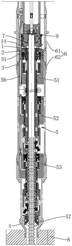 Driving mechanism support structure and control rod driving wire
