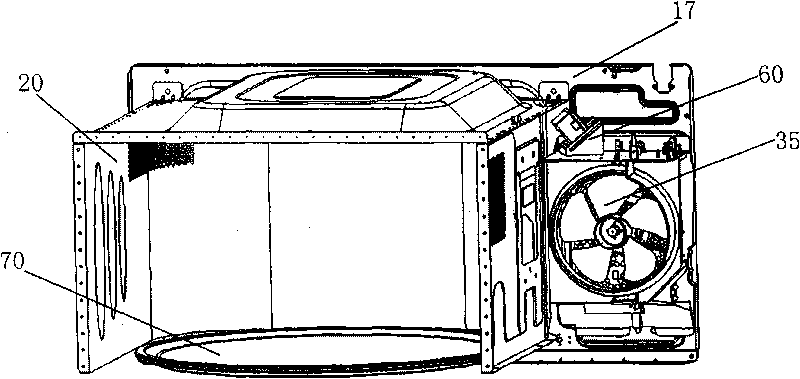 Temperature sensor structure of microwave oven