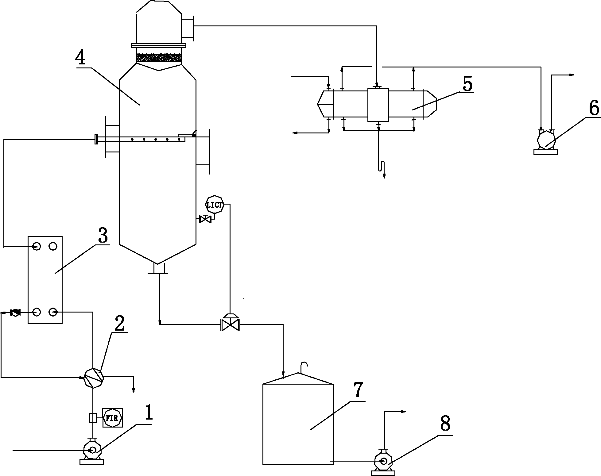Spraying type solution evaporation and concentration method