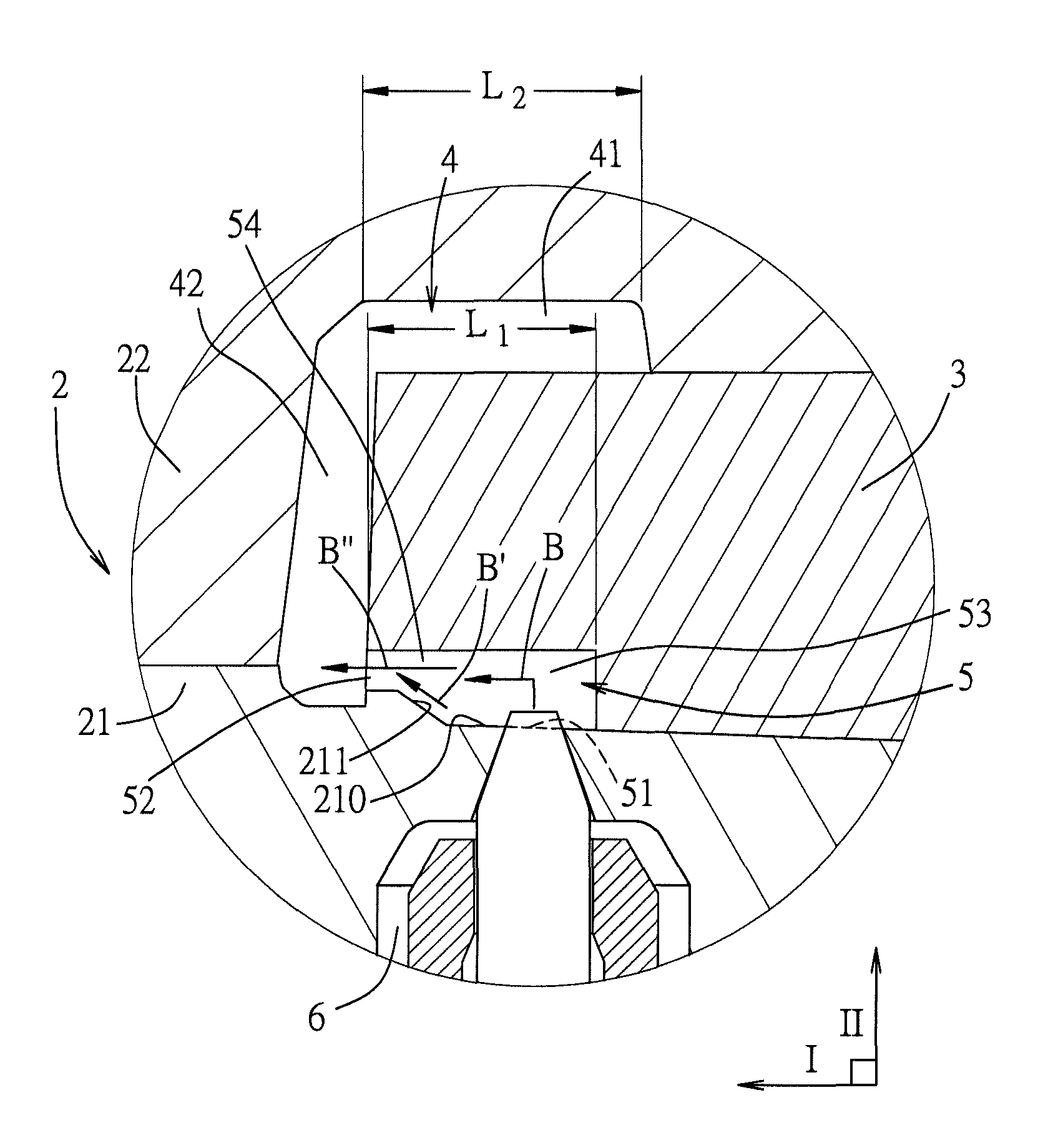 Injection molding module having a runner changing a flow direction of plastic material fed into an inlet thereof