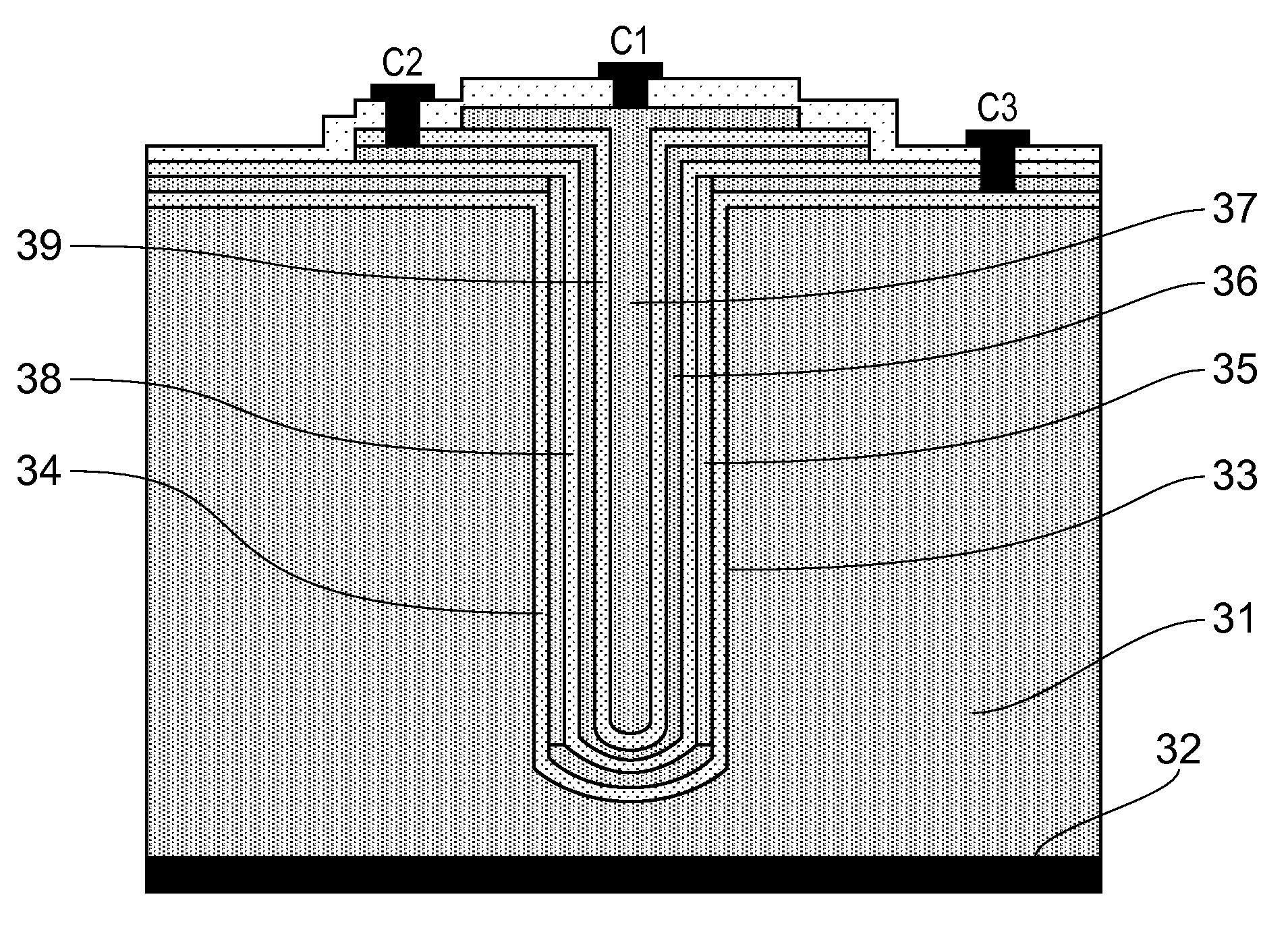 Trench capacitor and method for producing the same
