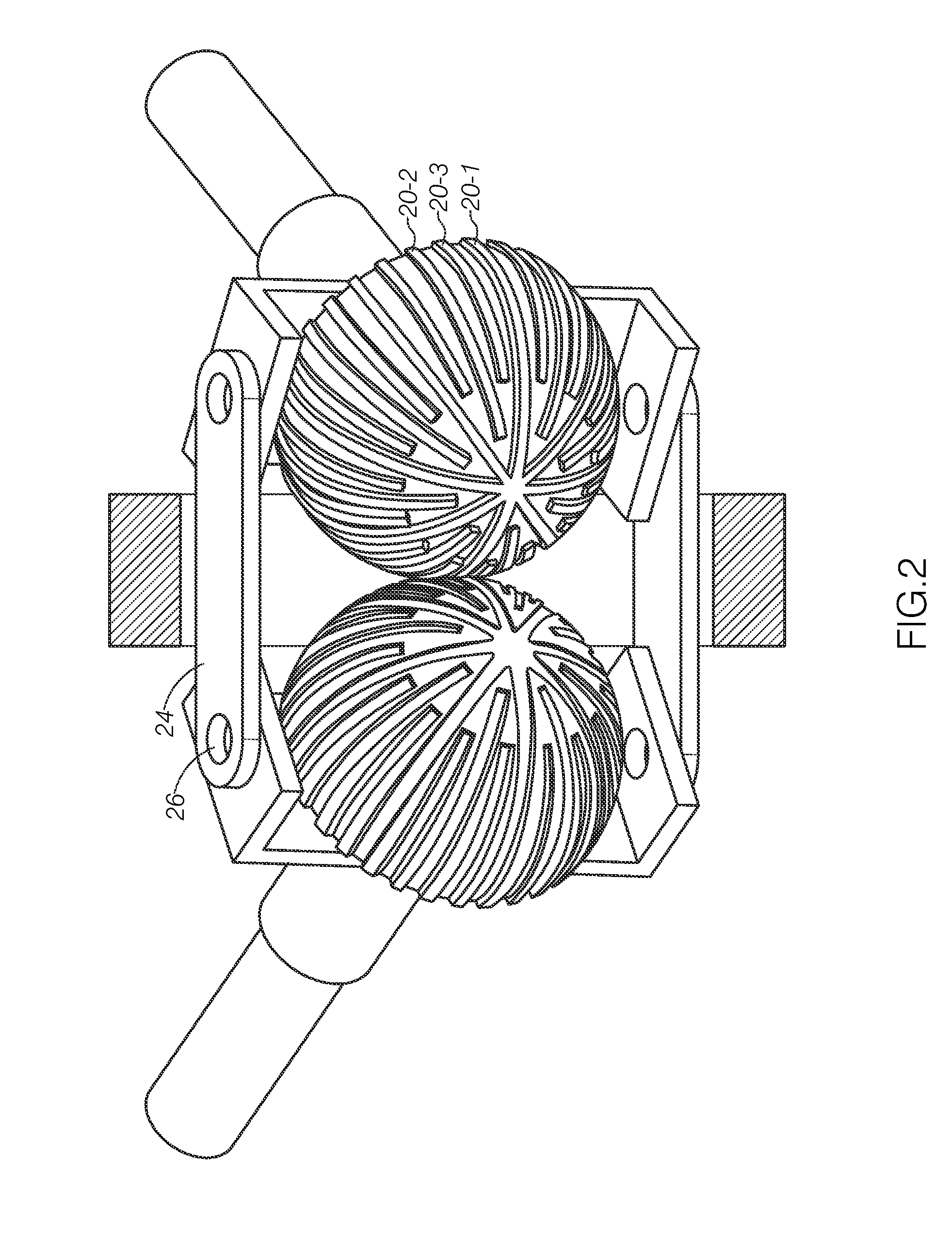 Gear configuration operable in various angles