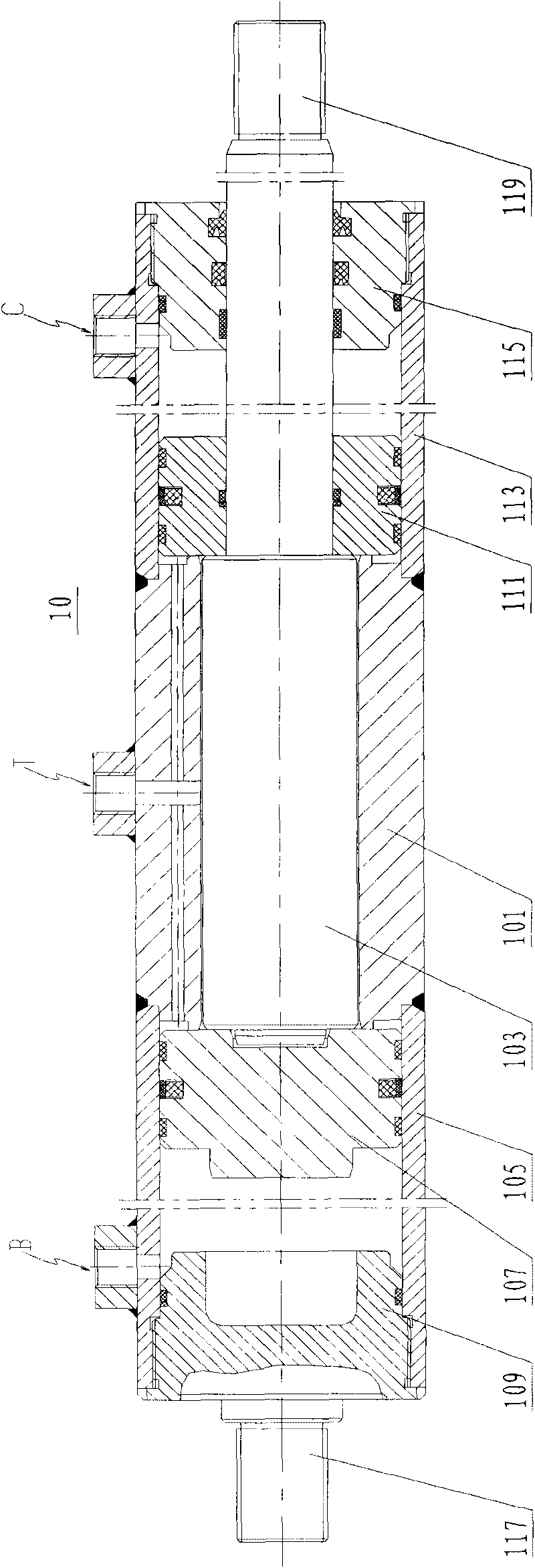 Mobile crane, steering mid positioning and locking device and mid cylinder thereof