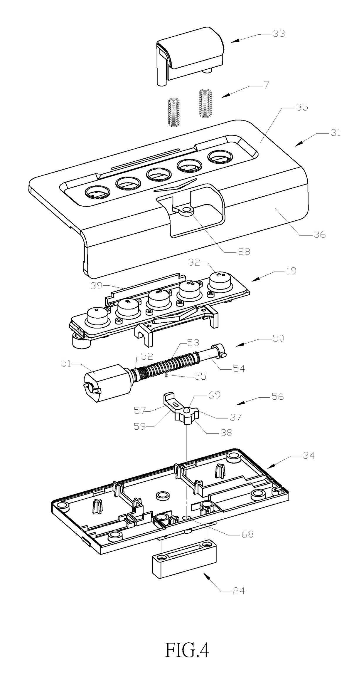 Portable suitcase with electronic combination locking device