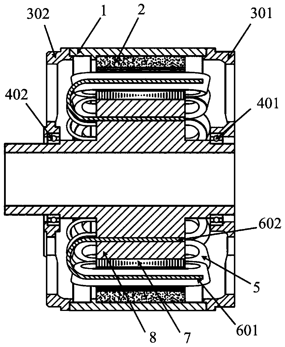 A high torque density motor with stator winding and heat pipe integrated heat dissipation structure