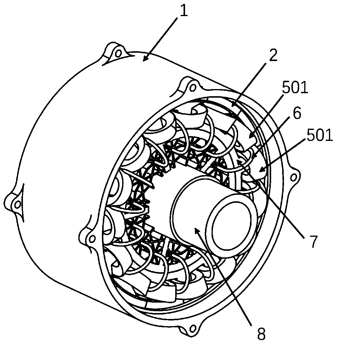 A high torque density motor with stator winding and heat pipe integrated heat dissipation structure