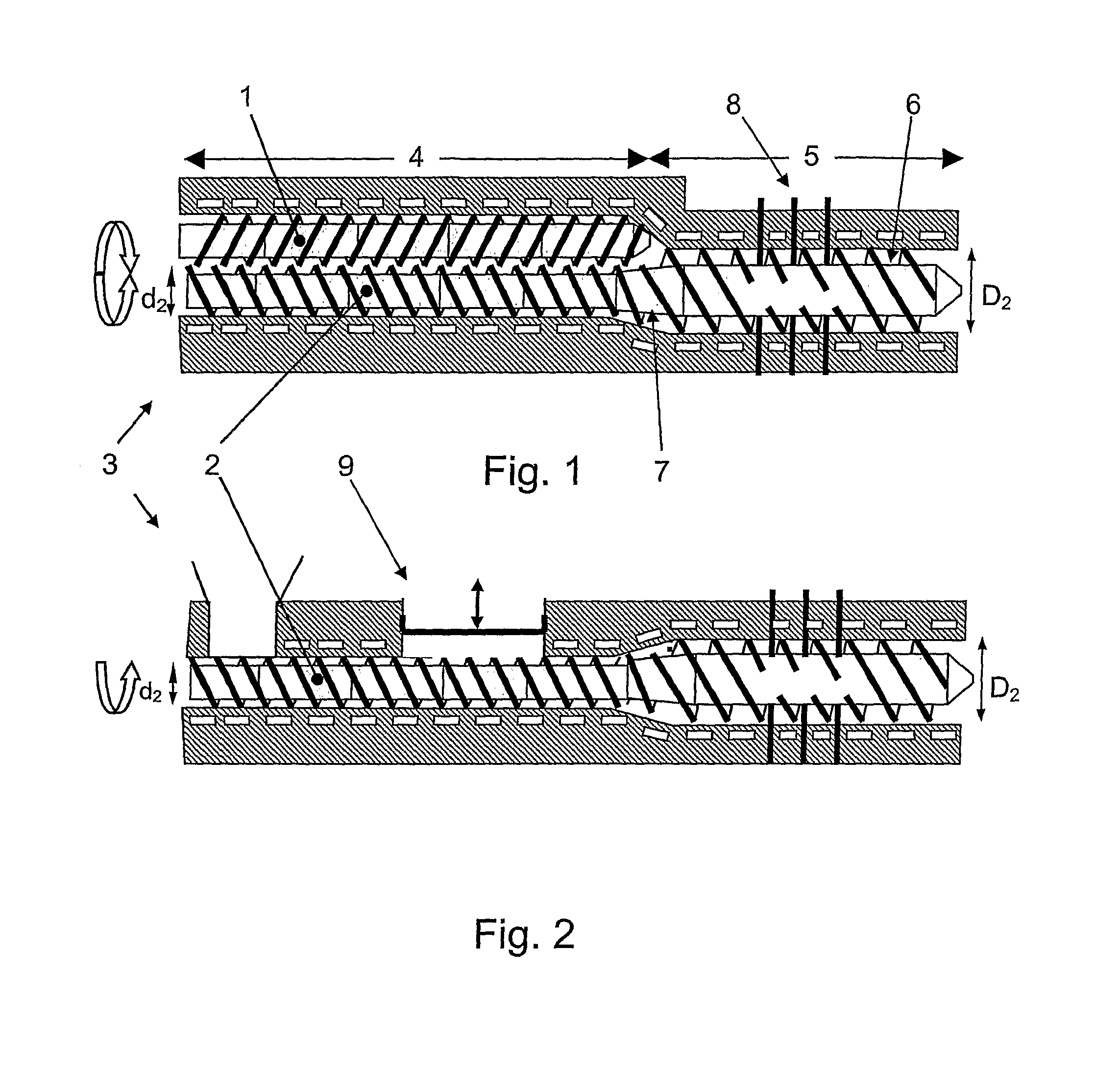 Device and method for processing of polymer materials