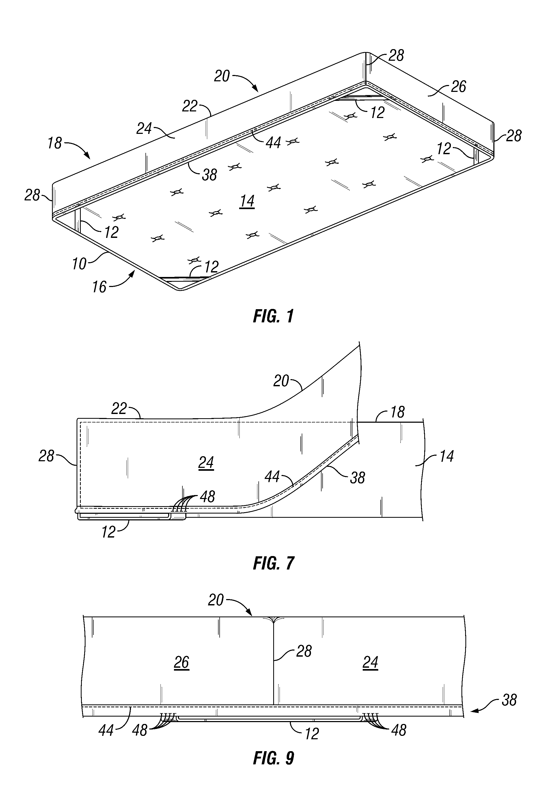 Fitted covering having diagonal elastic bands