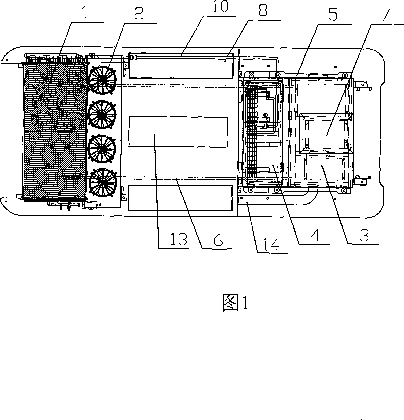 Air conditioner of electric motor coach