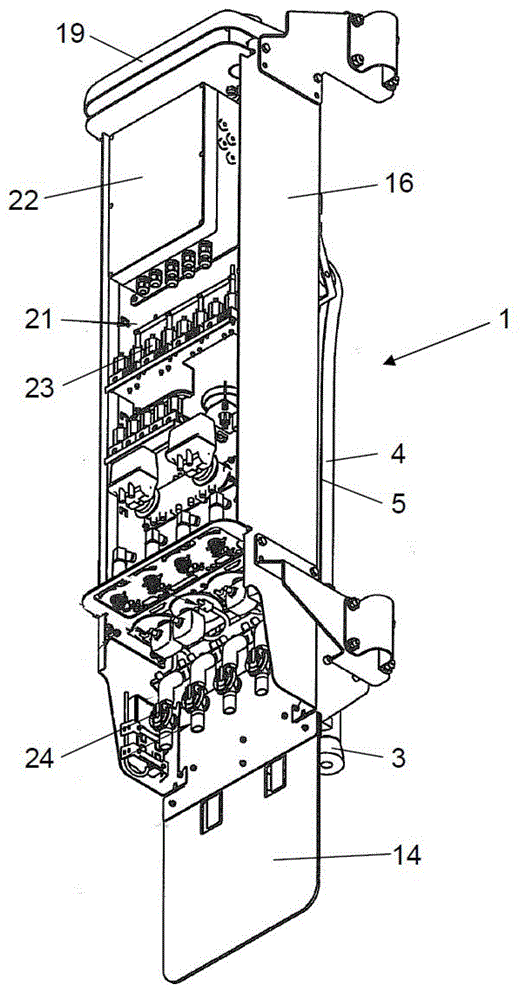 A cabinet in a milking parlour