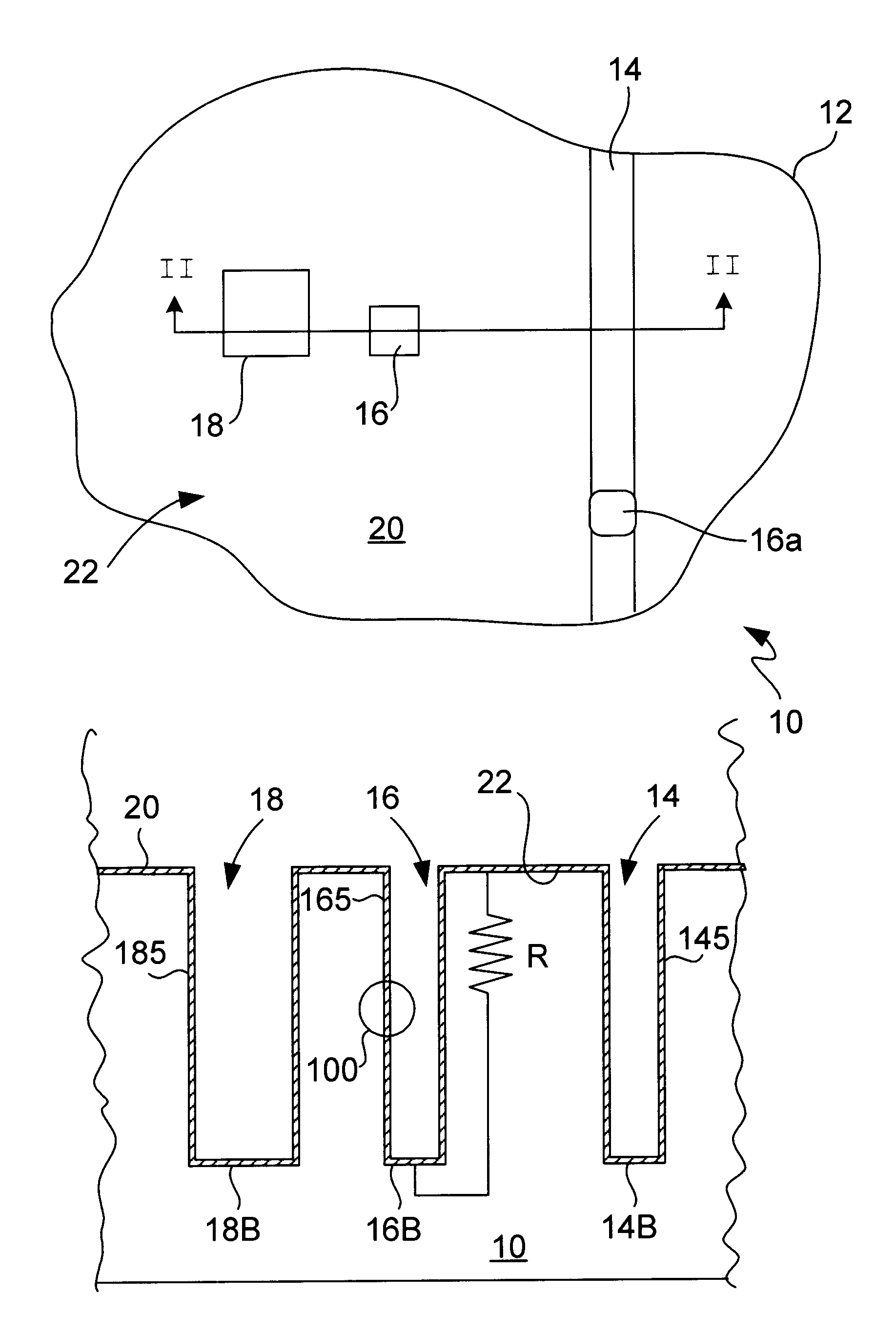 Process for electroplating metal into microscopic recessed features