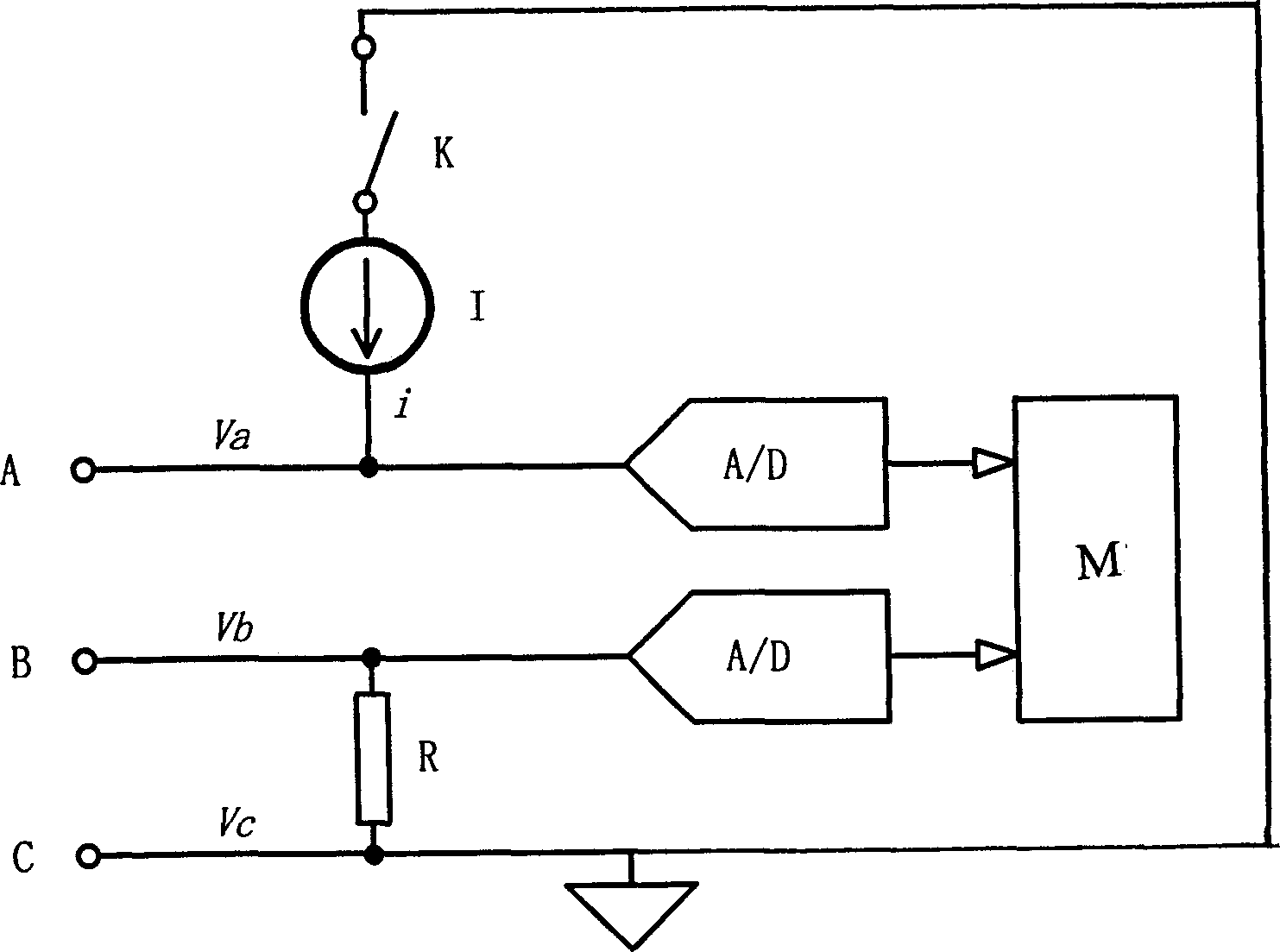 Error compensation method of thermal resistance measurement by using multifunctional analogue signal circuit
