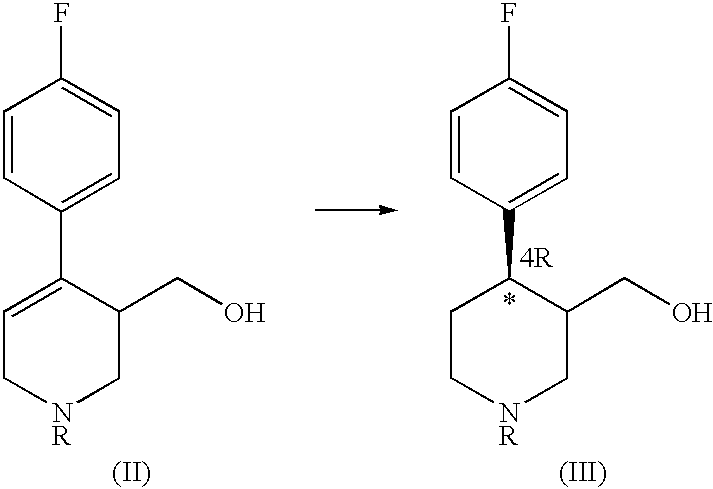 Process for the production of paroxetine
