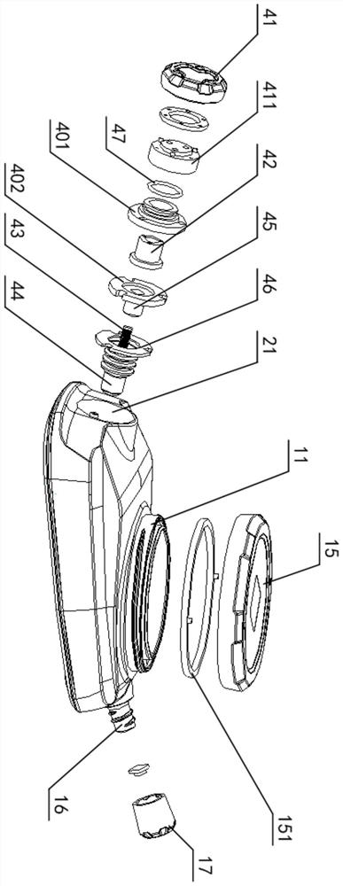 Valve control type ink and inkstone box