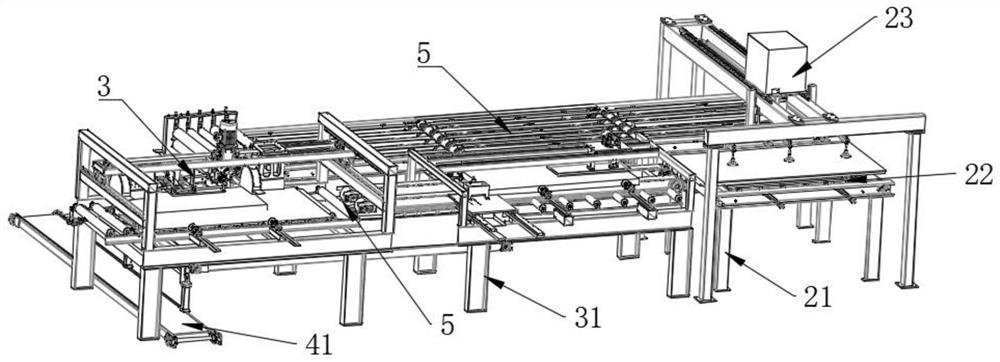 Automatic artificial board processing system and artificial board production process