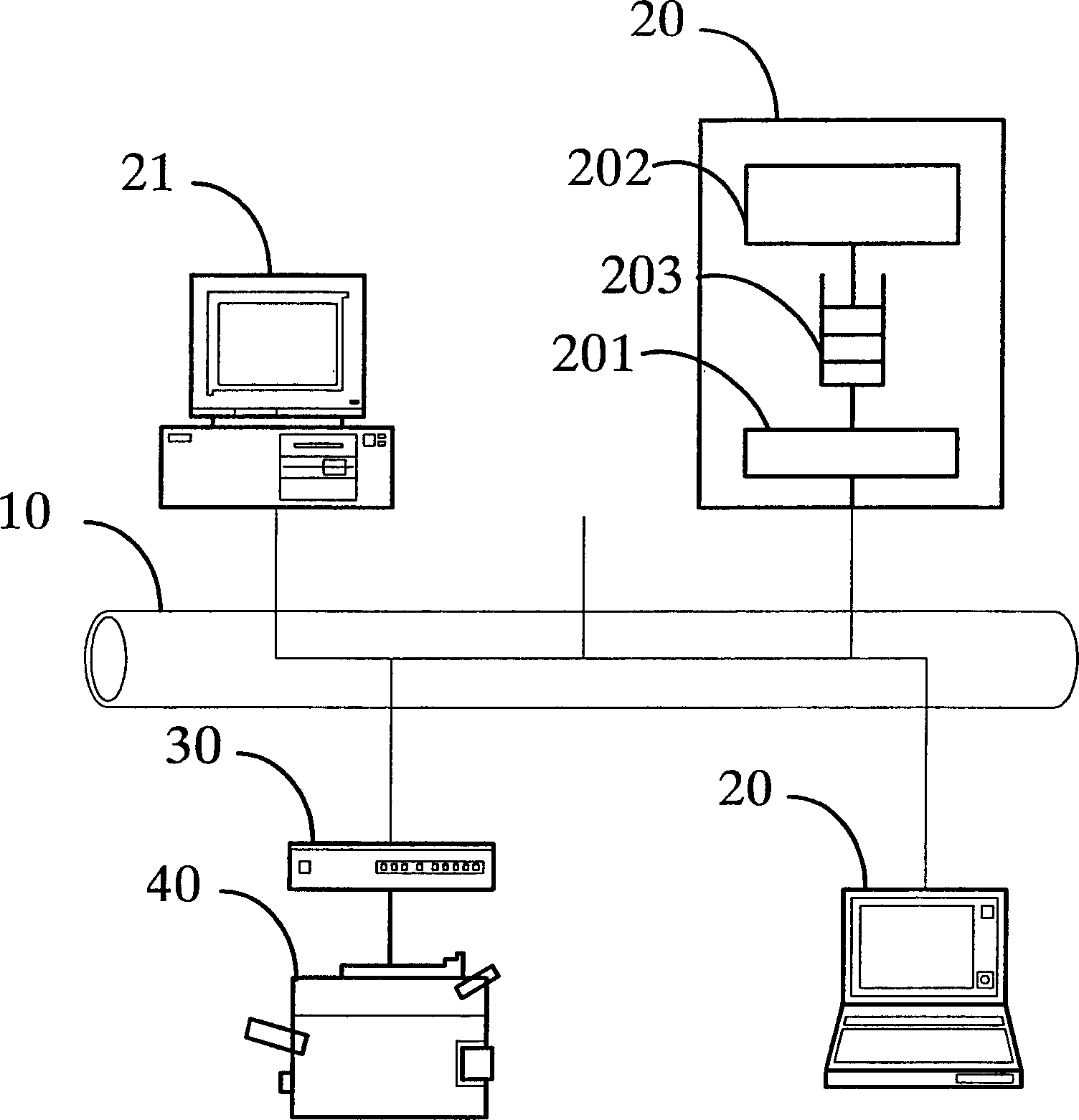 Network interface system of PictBridge compatible printer