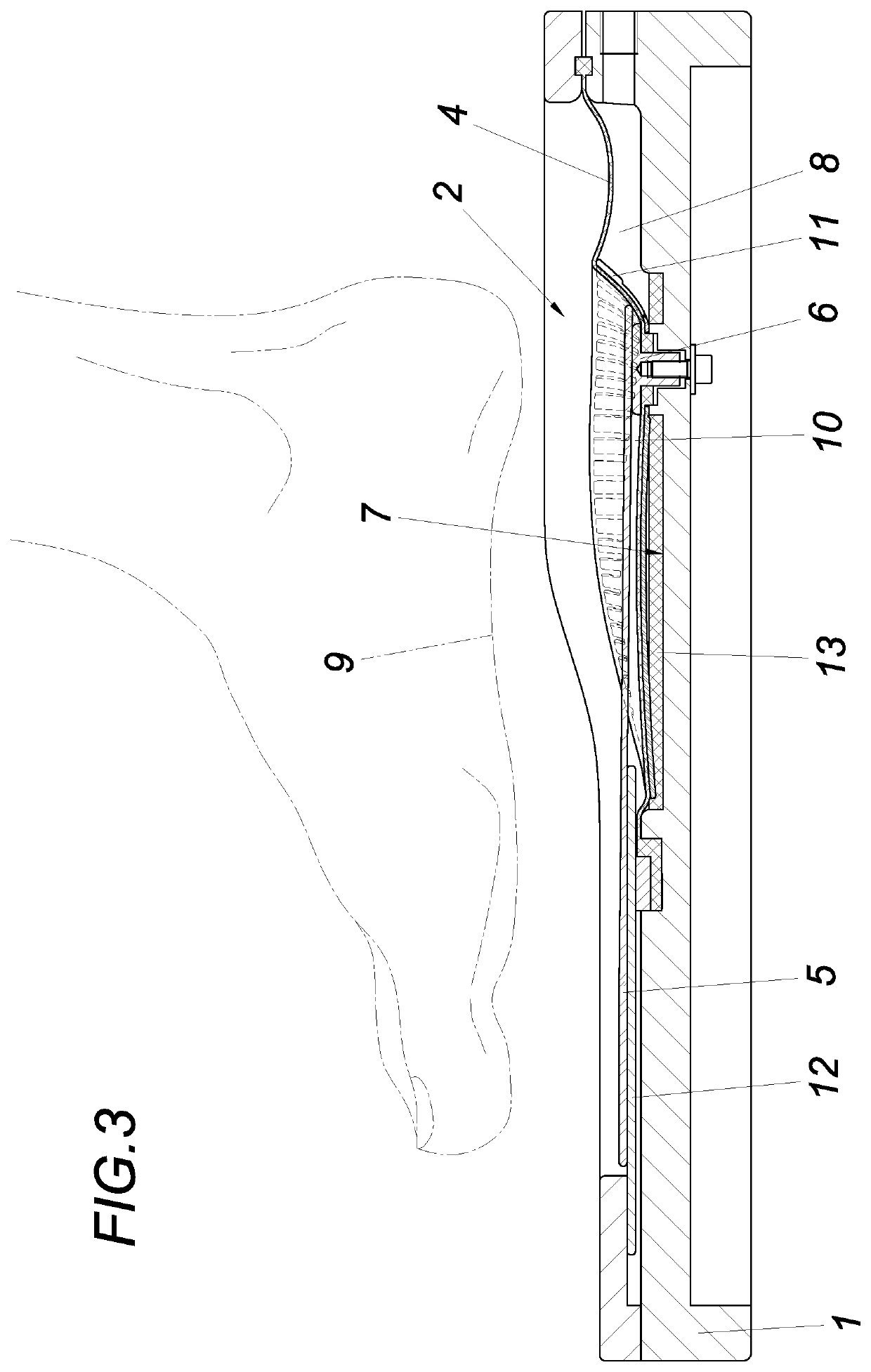 Apparatus for moulding insoles