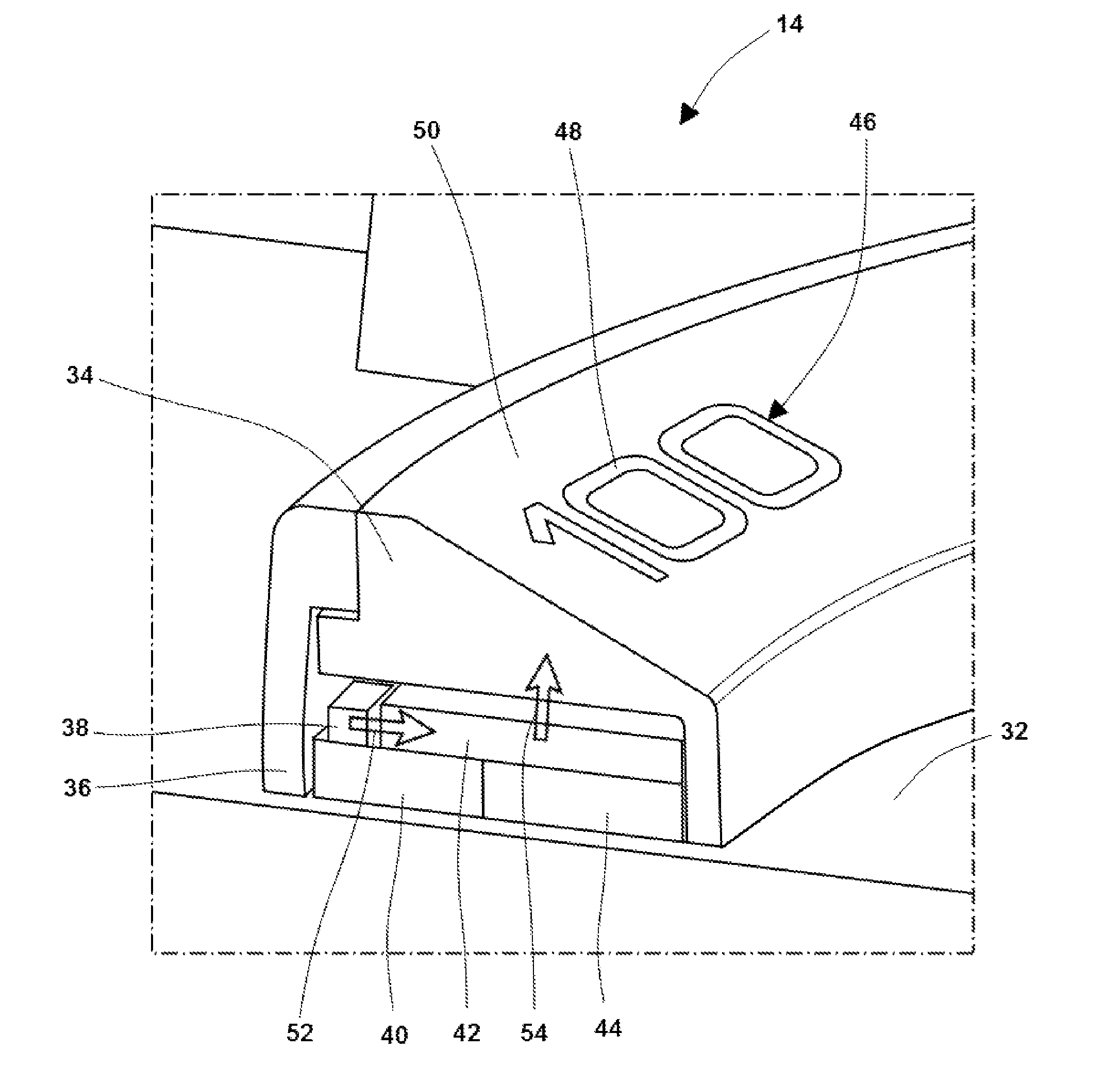 System for illuminating a vehicle interior trim component