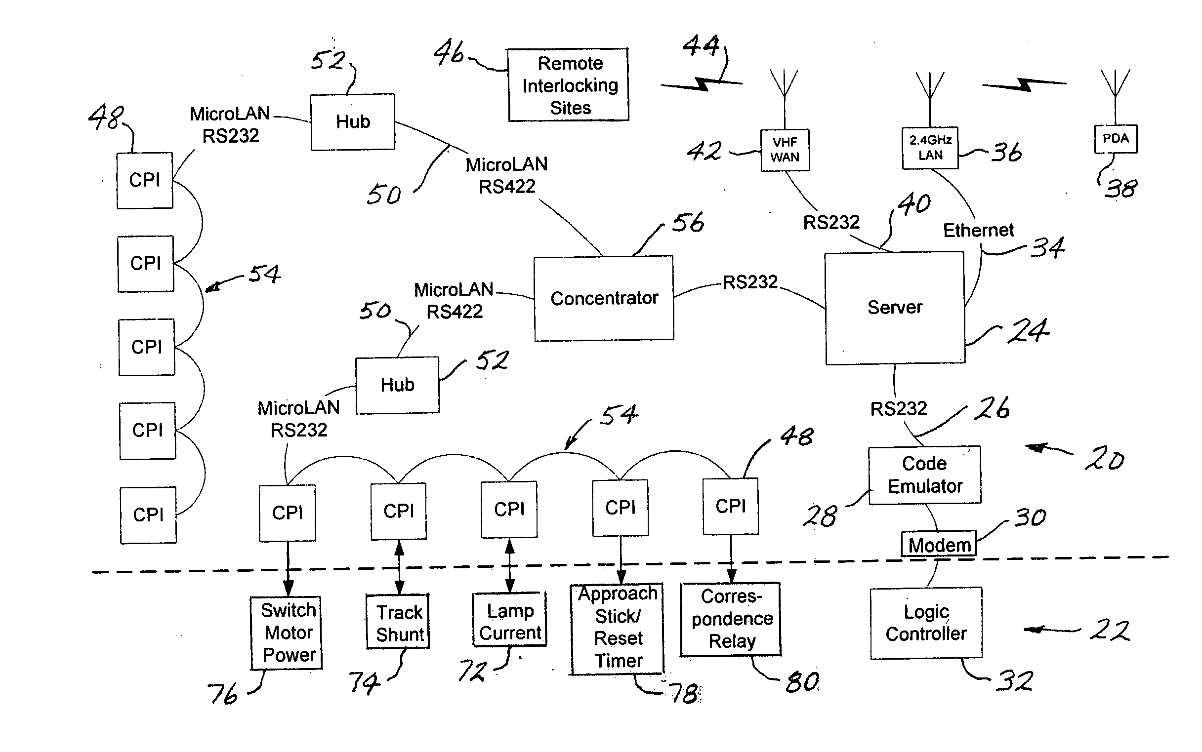 Method and apparatus for automatically testing a railroad interlocking