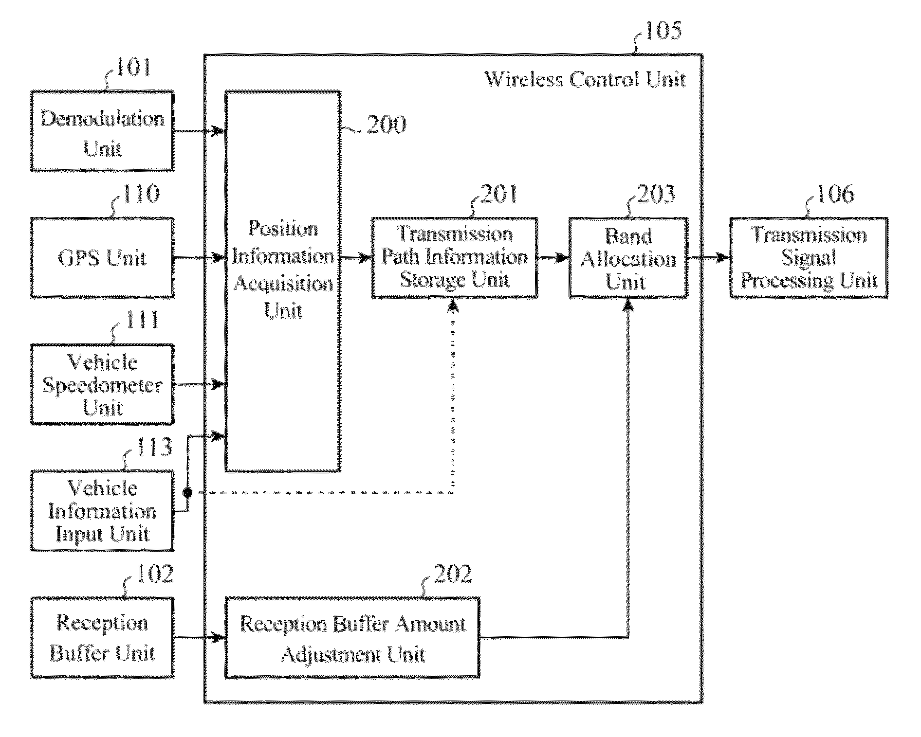 On-board wireless communication apparatus and on-board wireless communication system