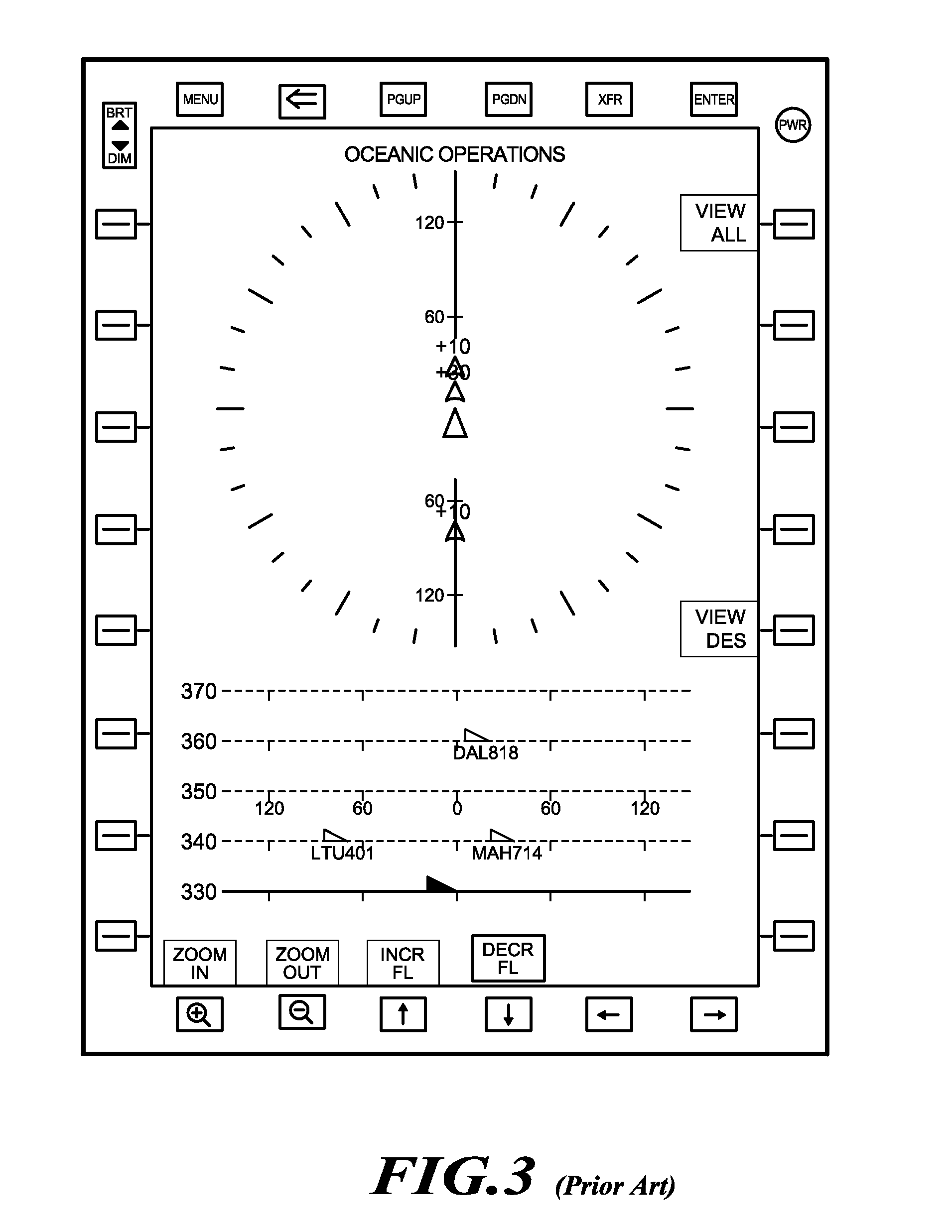 Methods and systems for an improved in-trail procedures display