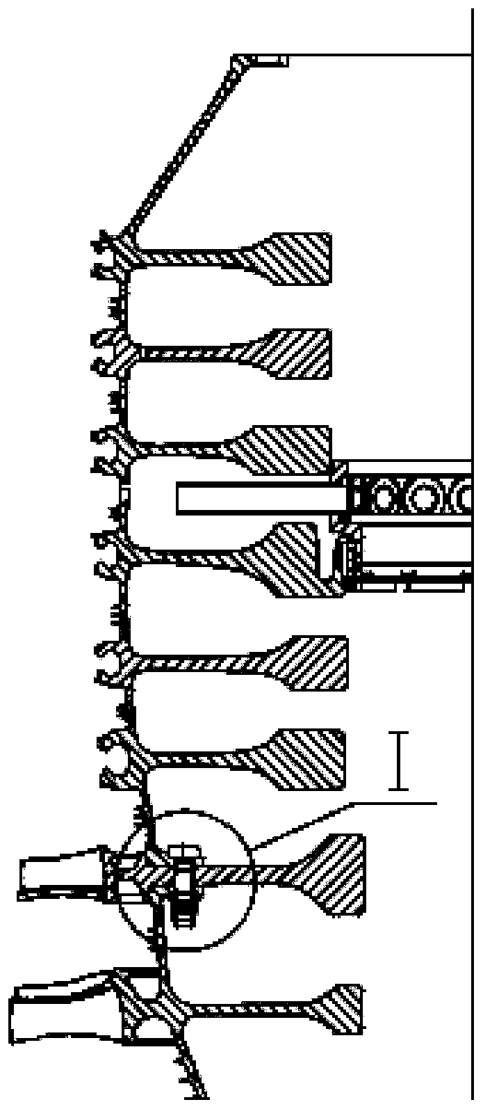 Folding force-limiting wrench switching mechanism for deep cavity