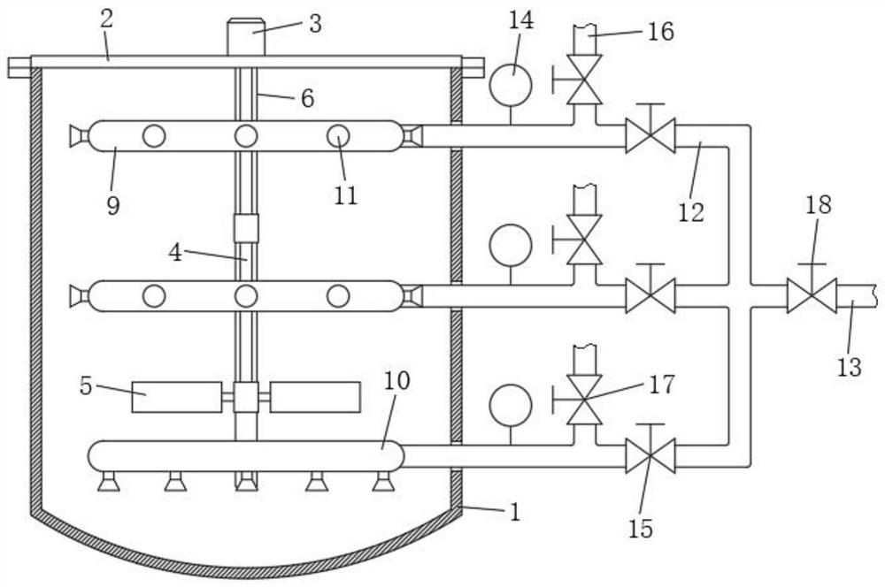 Self-flushing type anti-wall-sticking system with stirring function