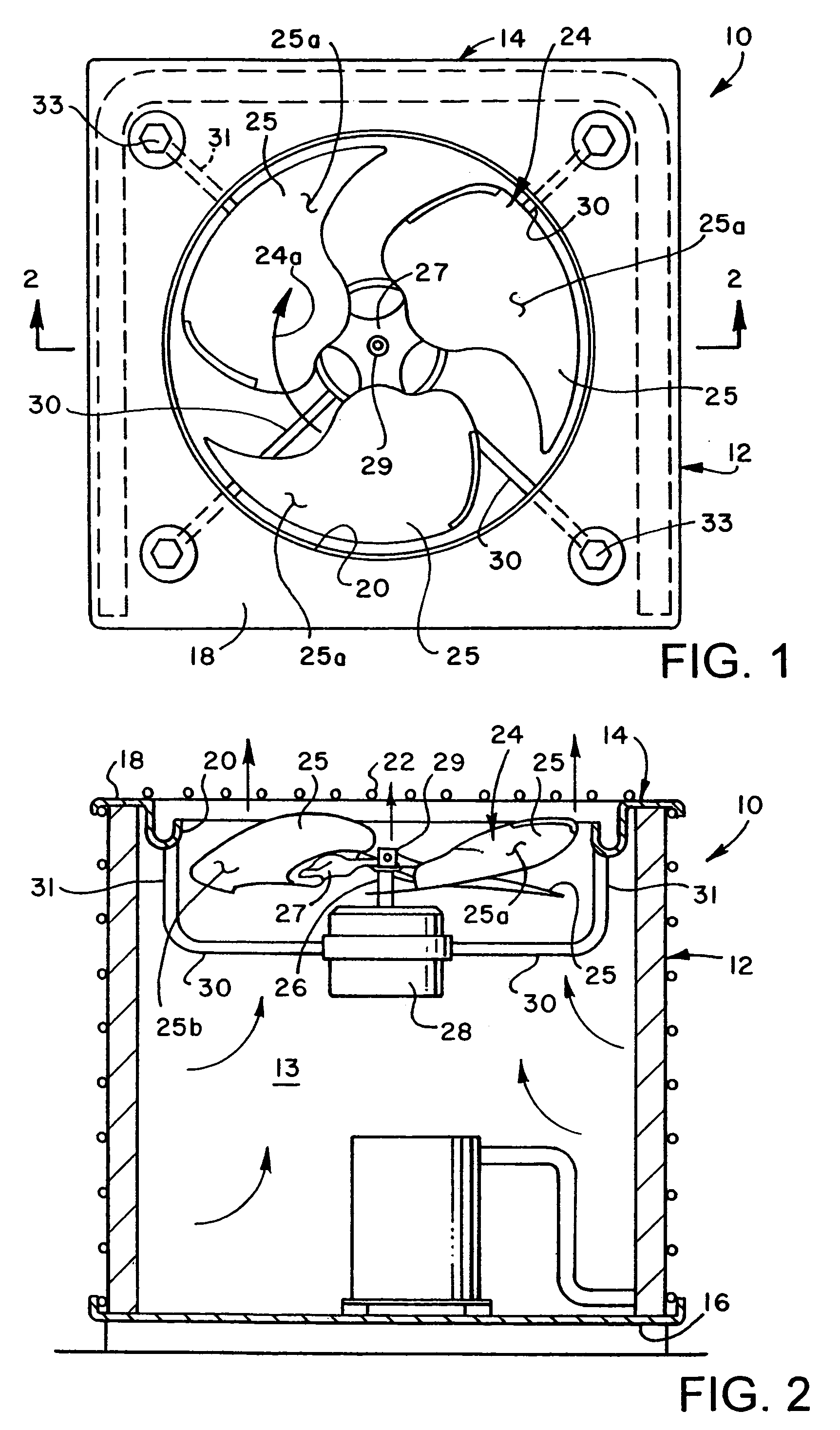 Fan with reduced noise generation