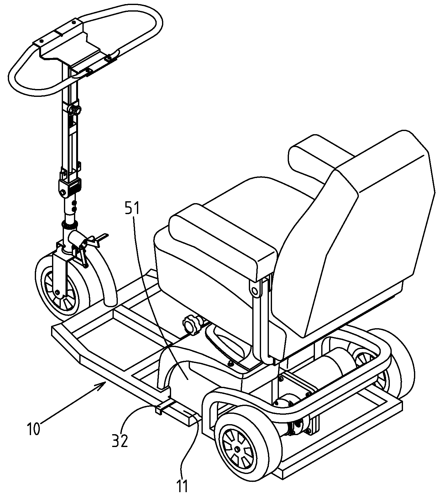 Battery container for an electric vehicle