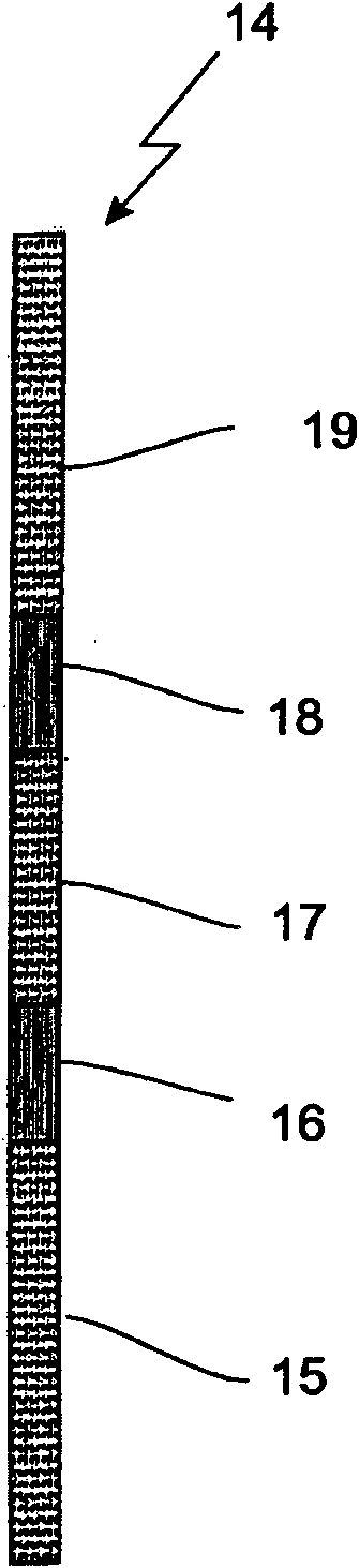 Prosthetic ligament for transverse fixation, and production method