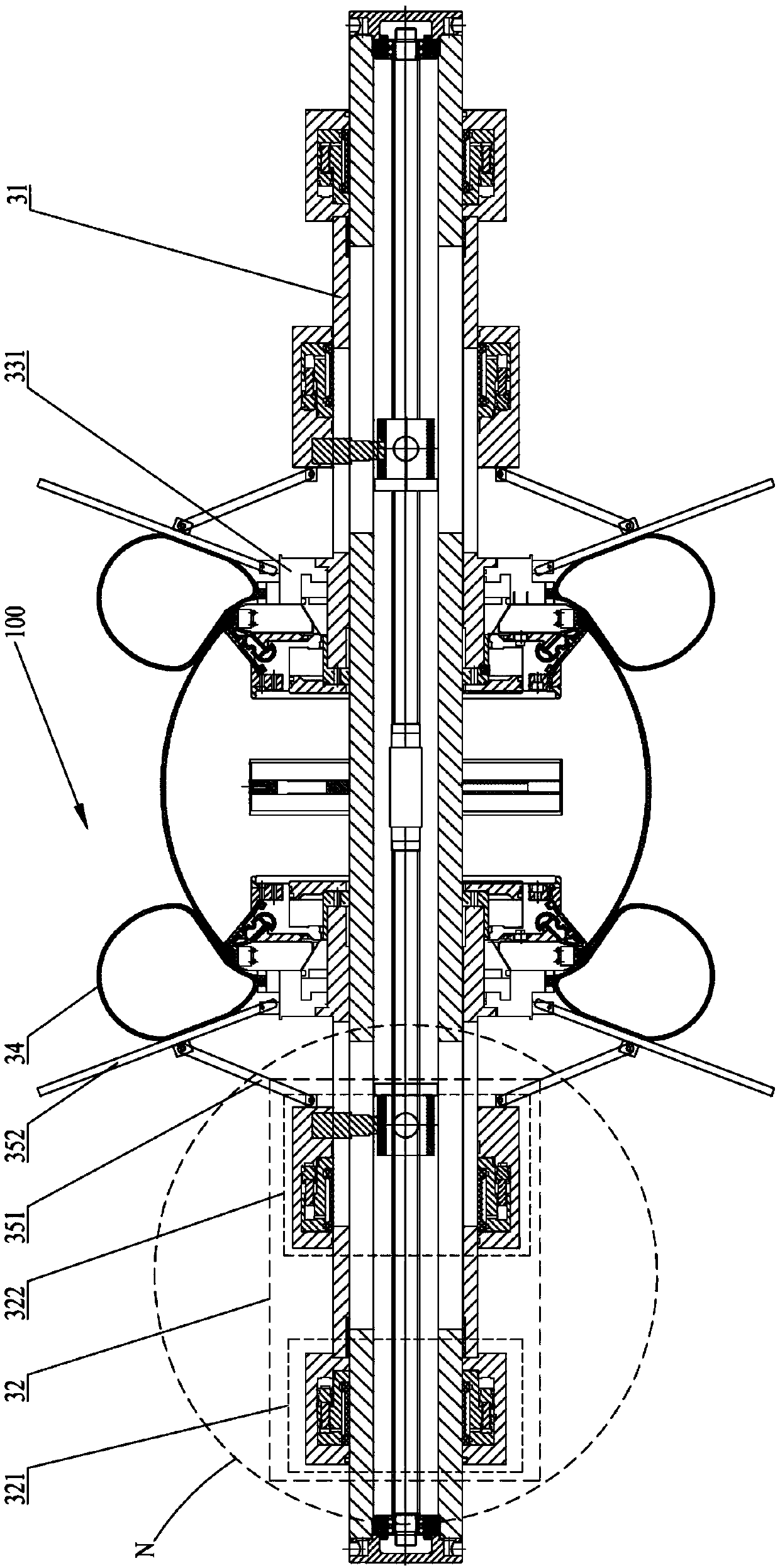 Tyre forming drum and tyre forming machine provided with same