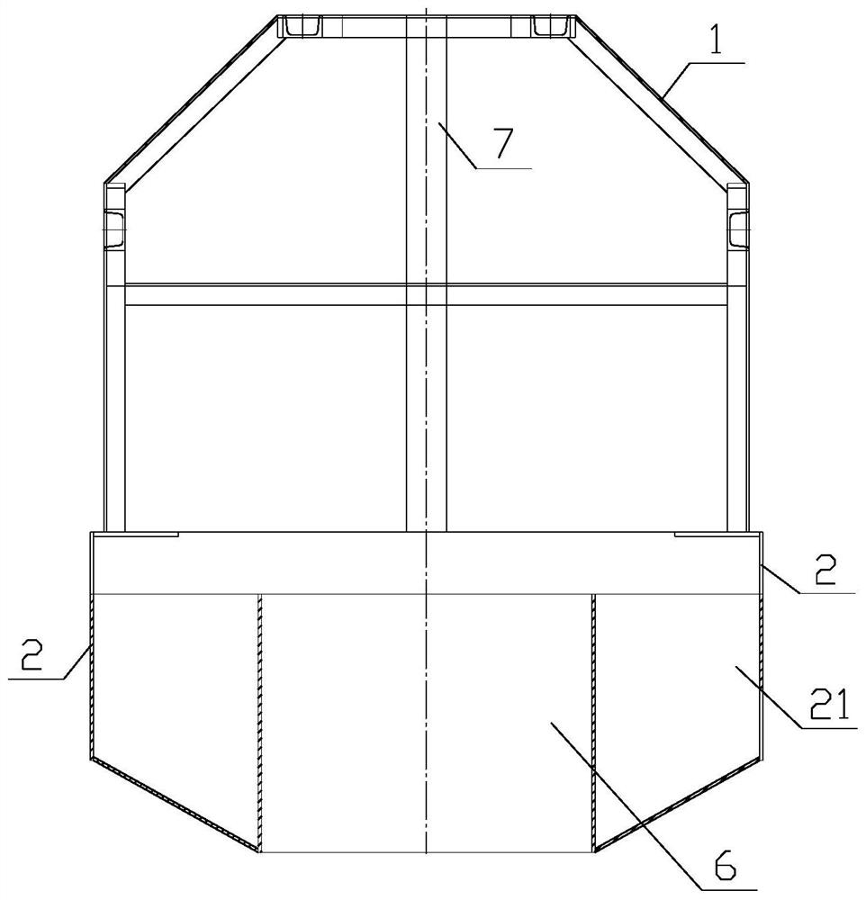 Rotary excavator slag collection and lifting device