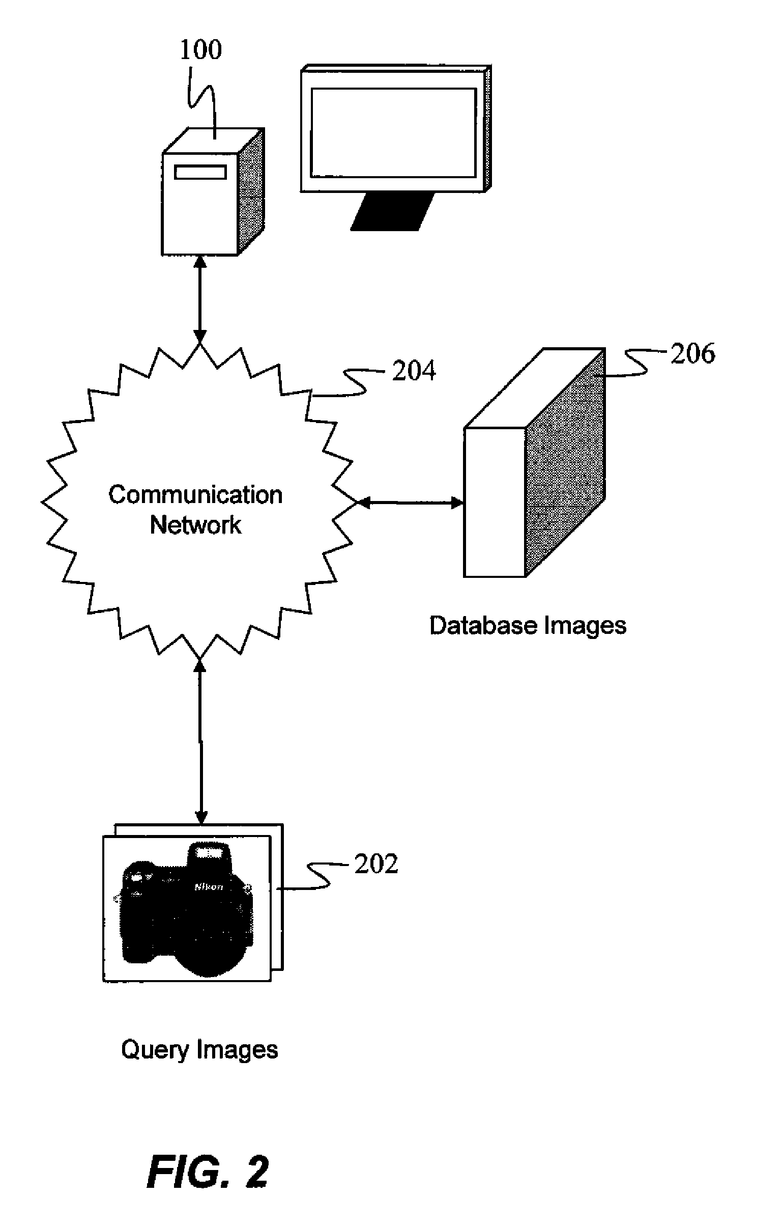 Method for searching a database using query images and an image anchor graph-based ranking algorithm