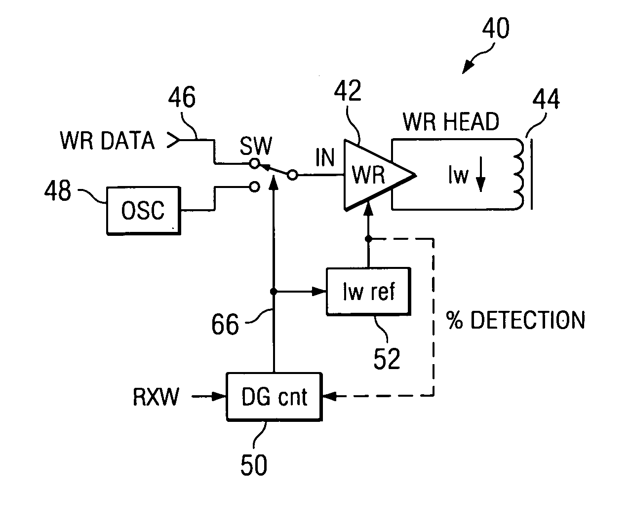 Degaussing for write head