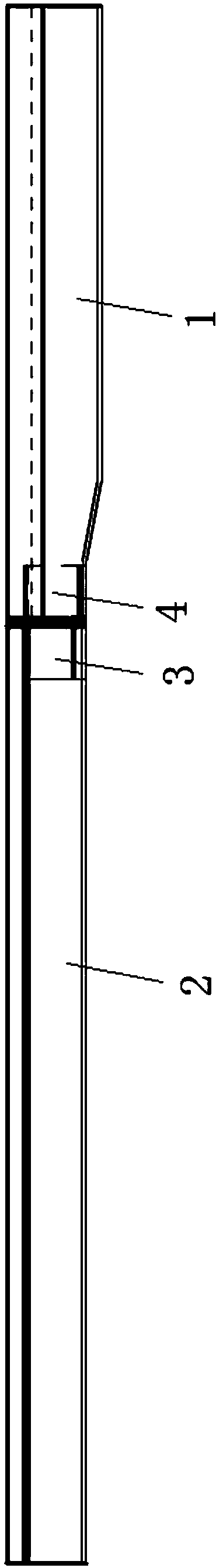 A trough rail and I-rail connecting structure and welding method