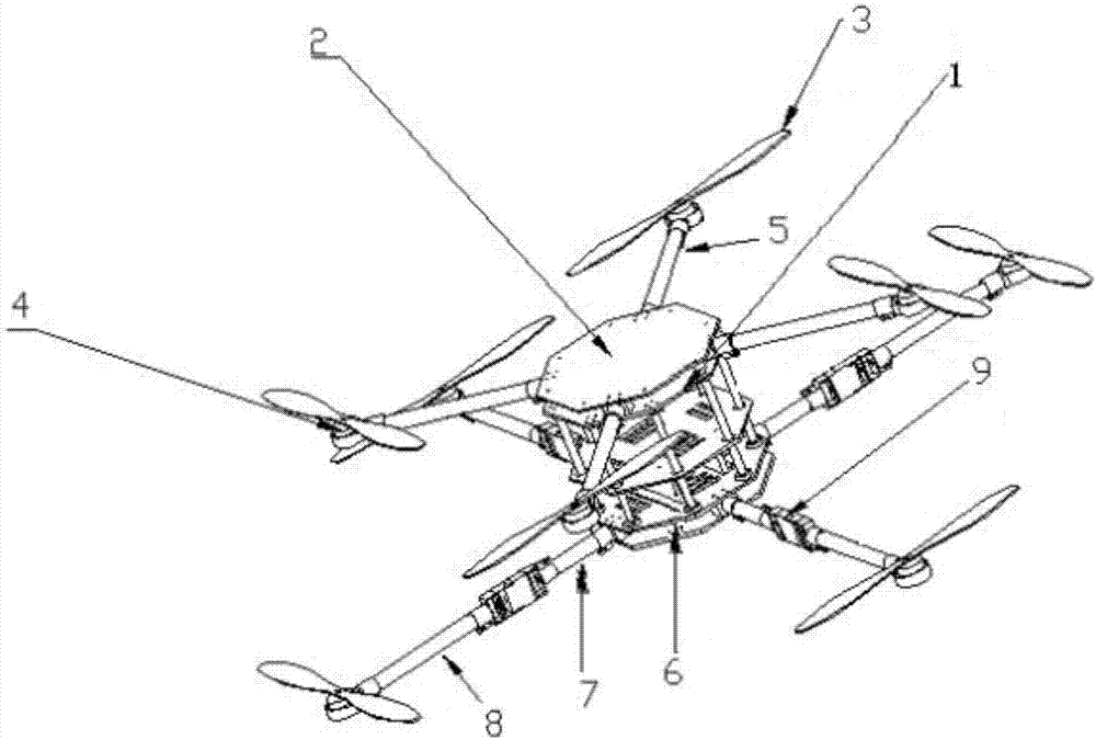 Double-layered eight-rotor-wing unmanned aerial vehicle