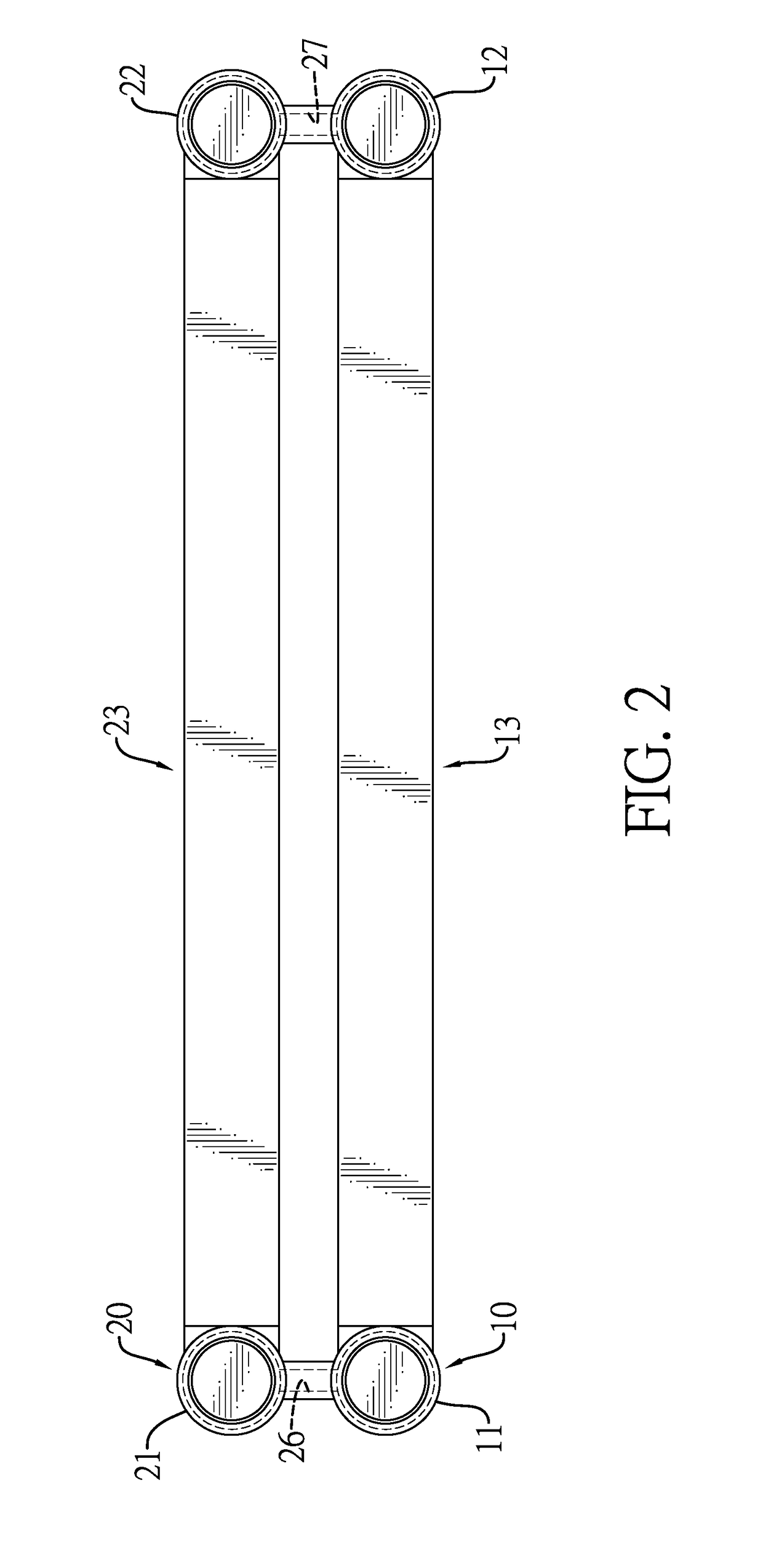 Parallel-connected condenser and cooling device using the same