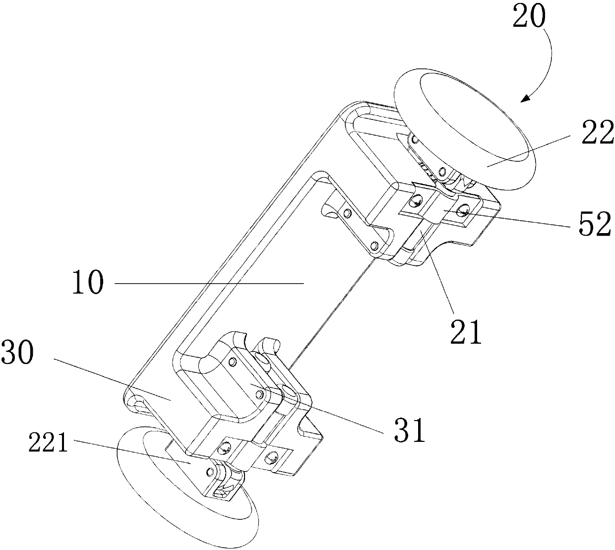 Balance scooter with two wheel axles for damping