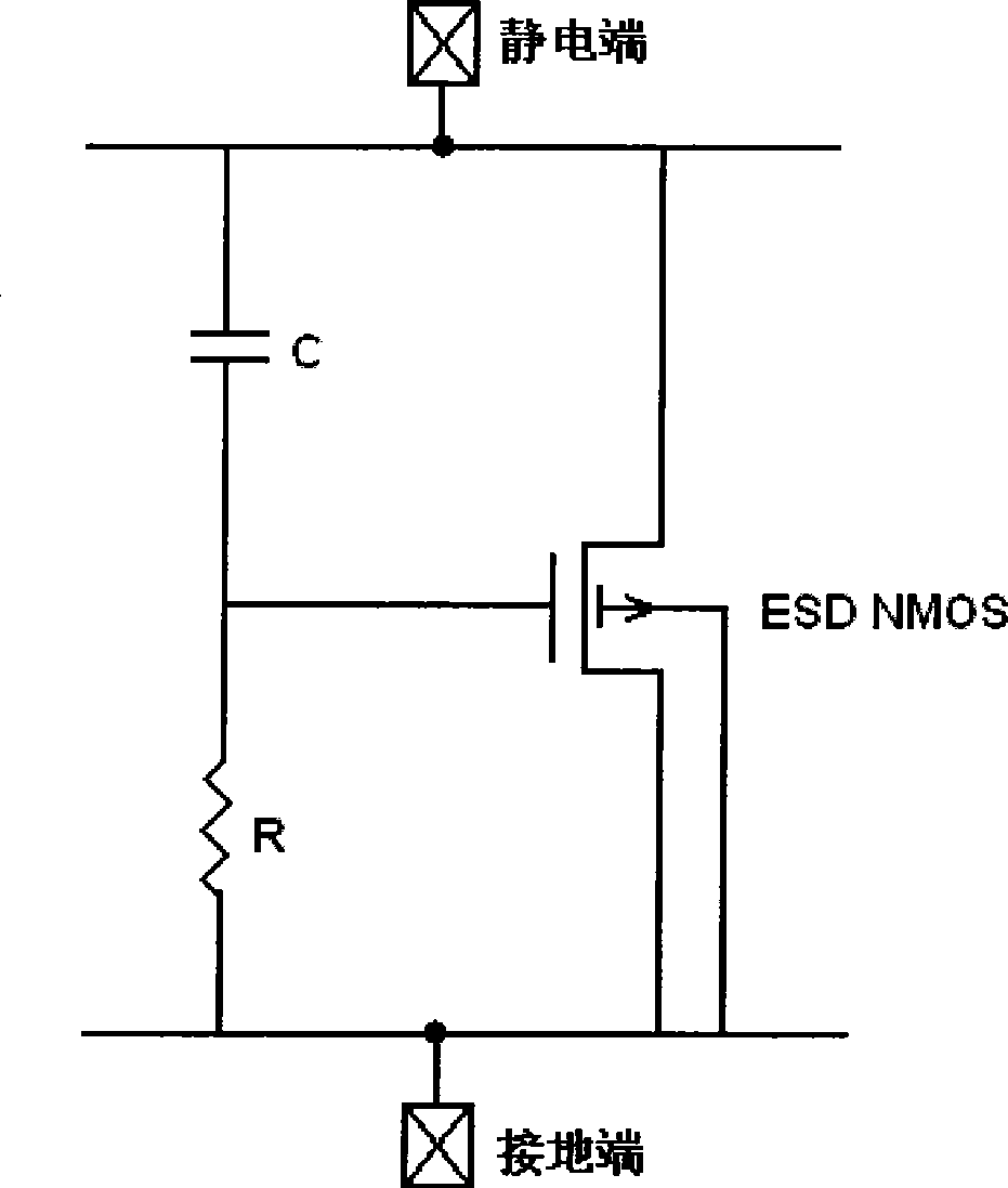 Dynamic detection electrostatic protection circuit