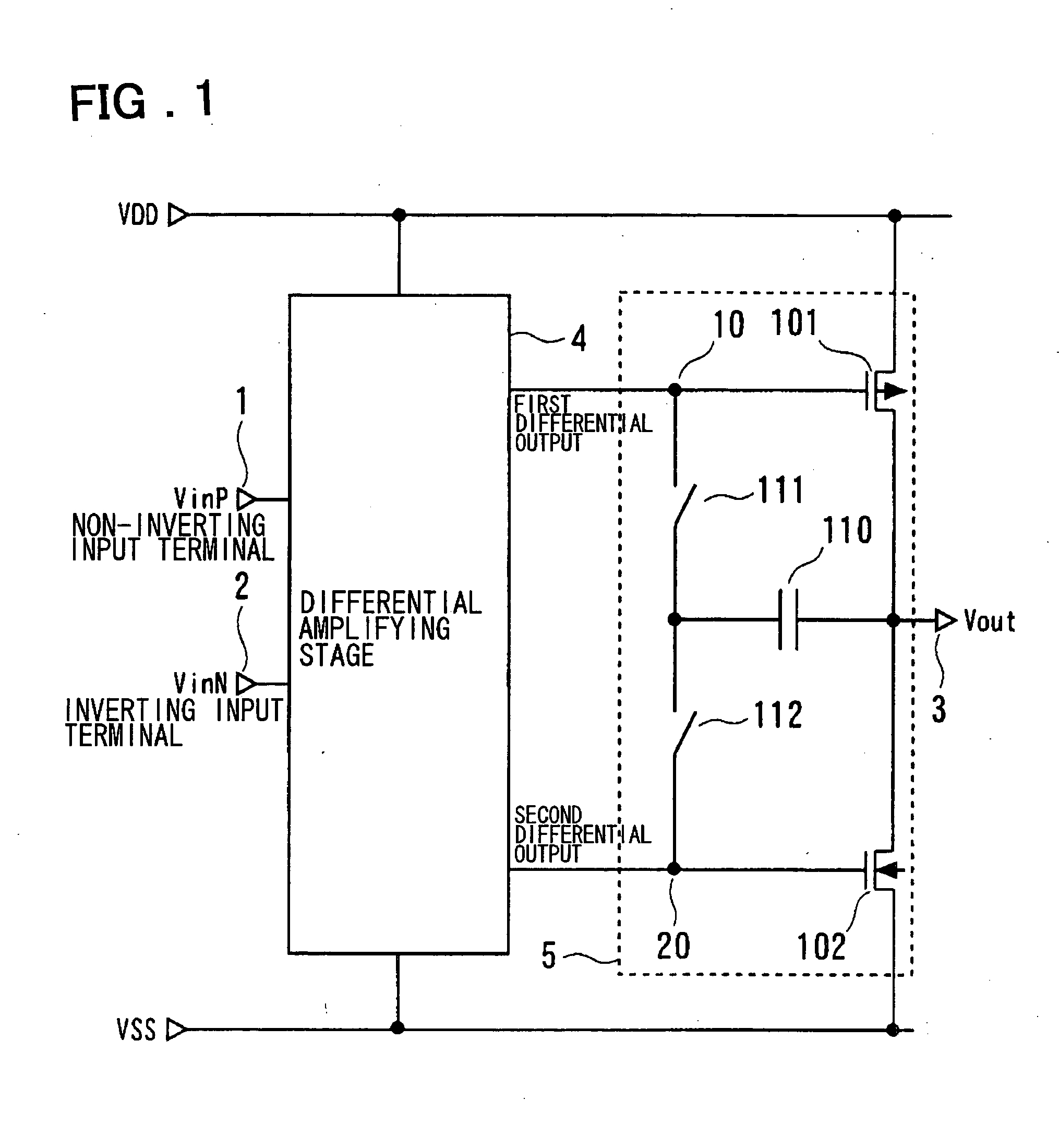 Differential amplifier, data driver and display device