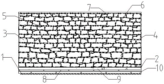 Gravity type point-adhered rubble stone plant caulking ecological retaining wall and construction method thereof