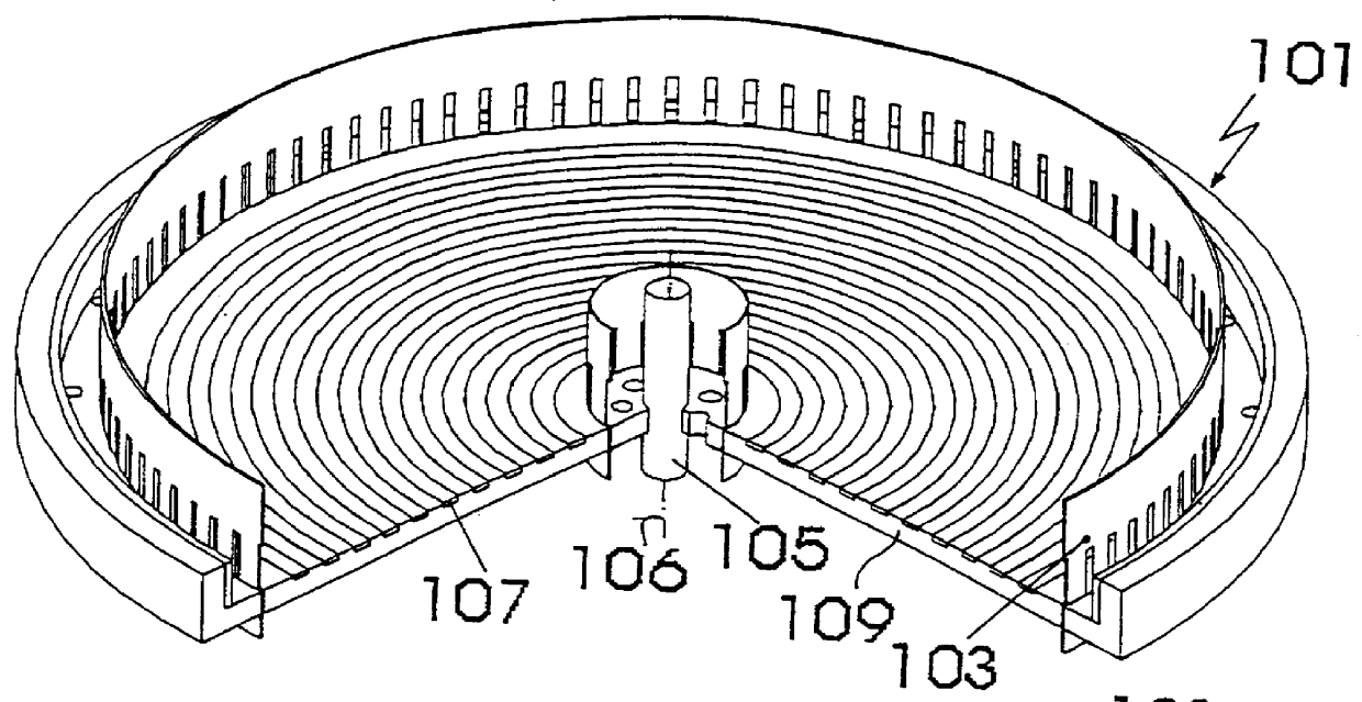 Ion mobility spectrometer in a centripetal arrangement
